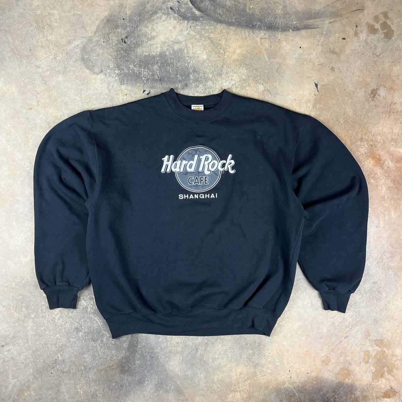 Hard Rock Cafe Men's Black Sweatshirt | Depop