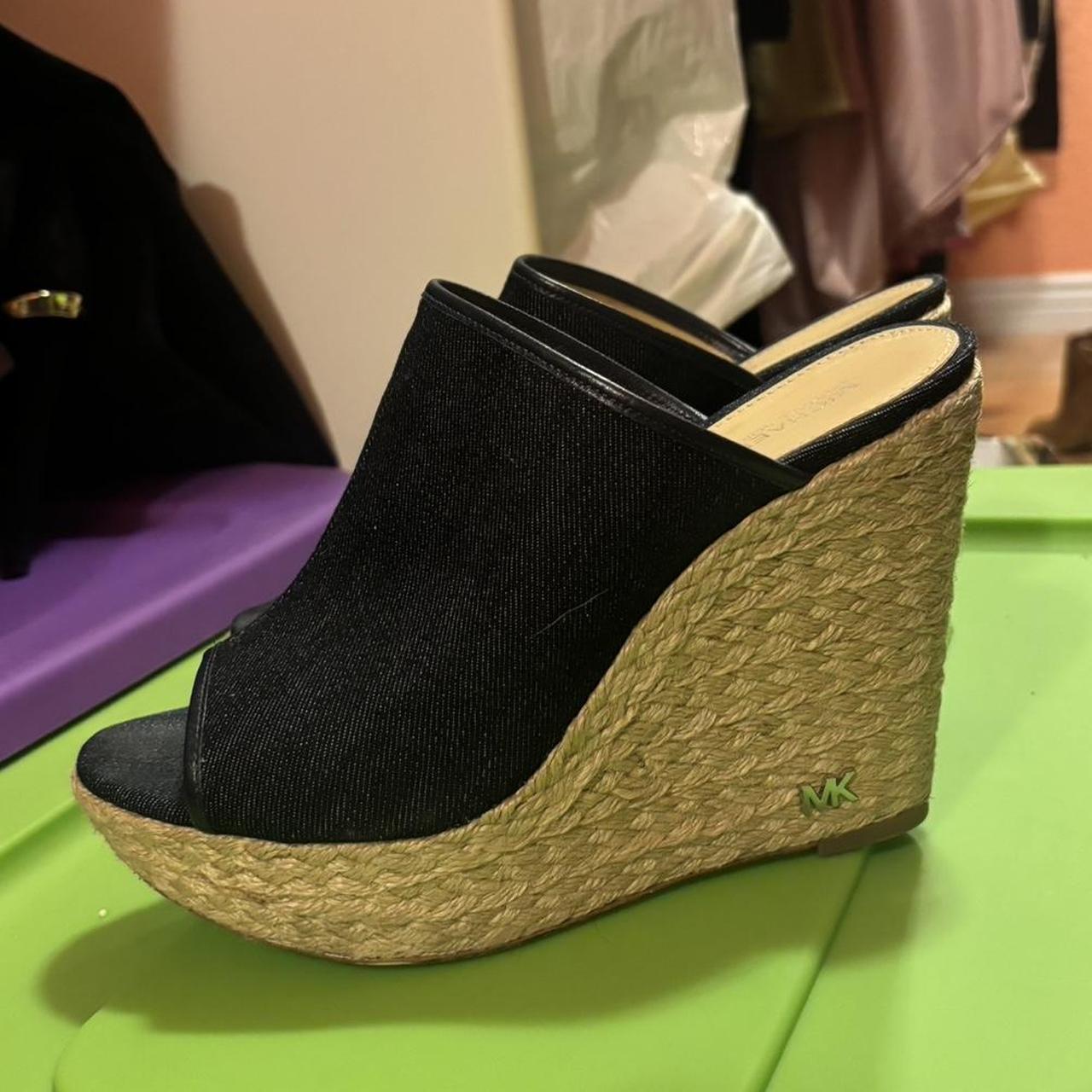 Michael kors denim wedges online