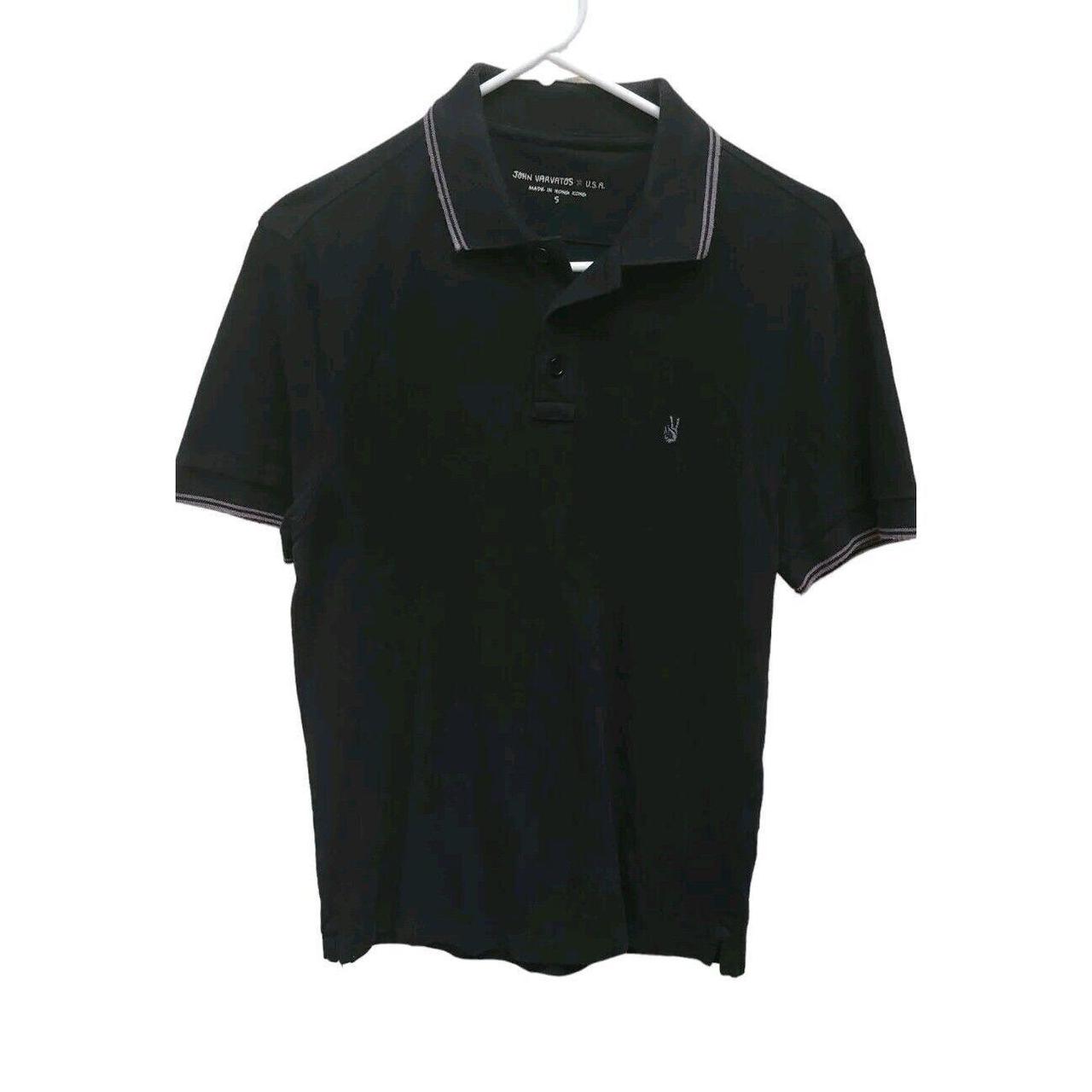 John Varvatos Polo Shirt Mens Small Black Cotton. Depop