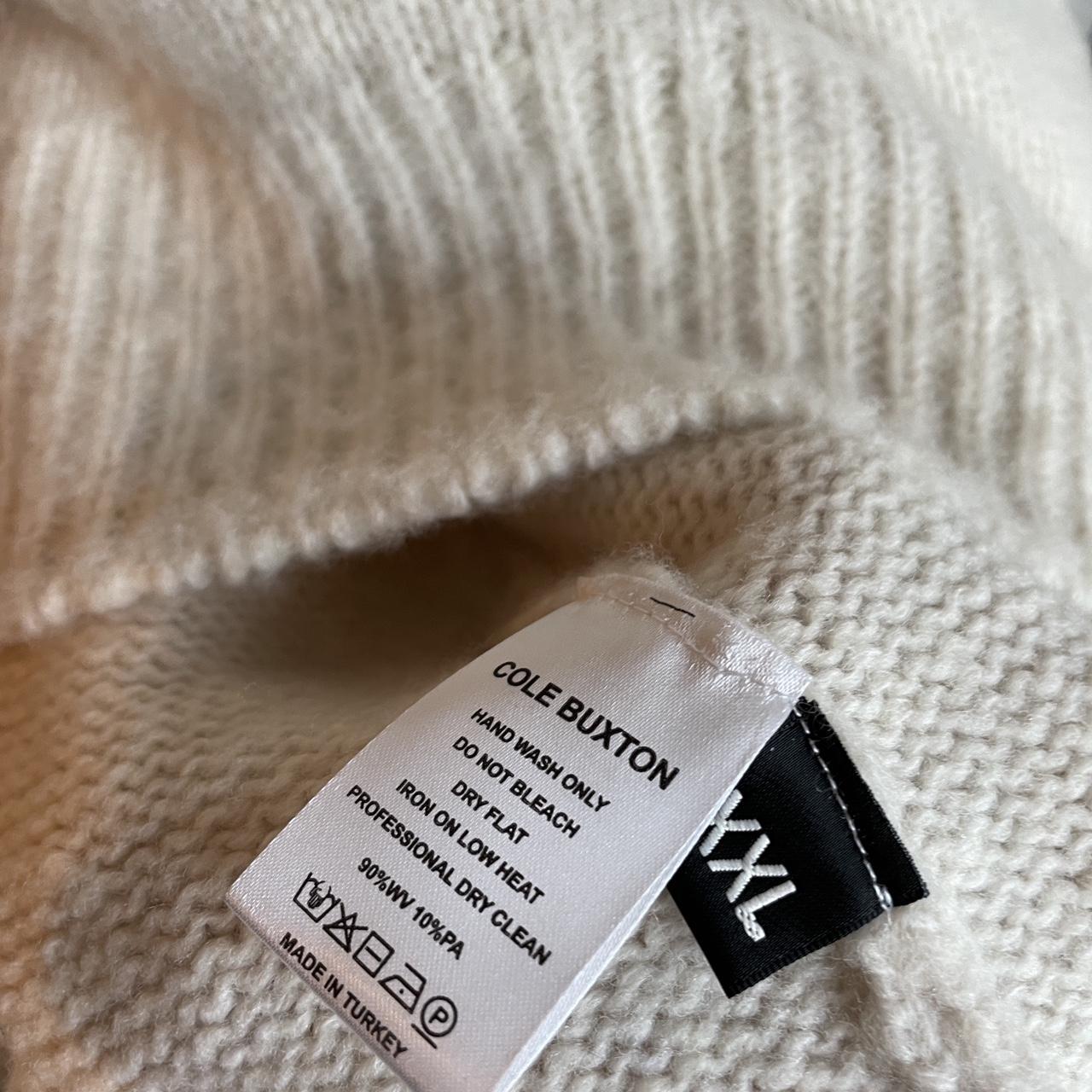 Cole Buxton Knit Sweater Off-white XXL fits like XL - Depop