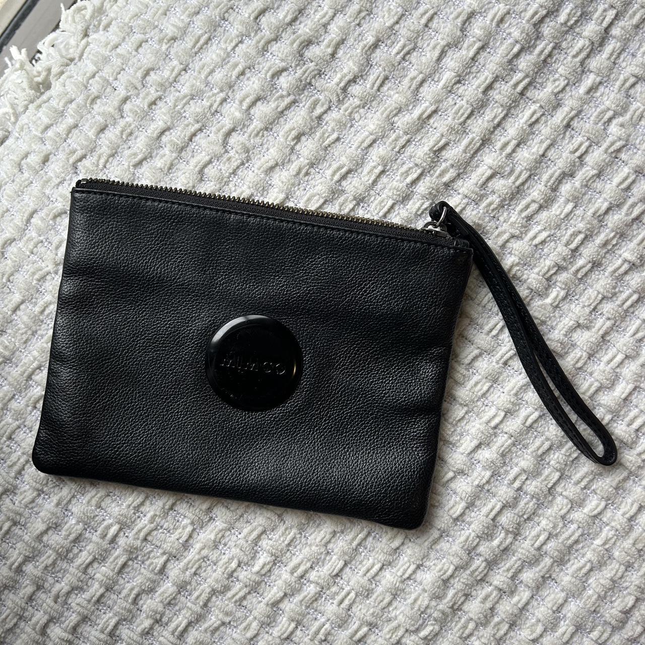 Black leather Mimco pouch So versatile and great... Depop