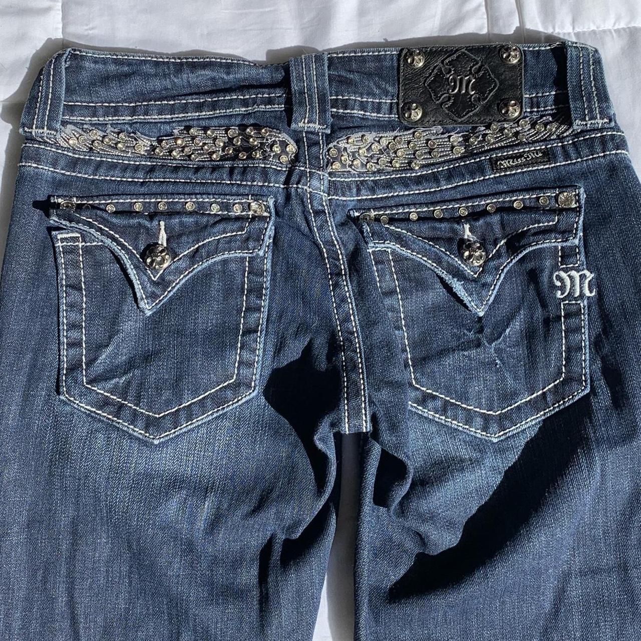 Miss Me jeans blue miss me jeans , low waisted ,... - Depop