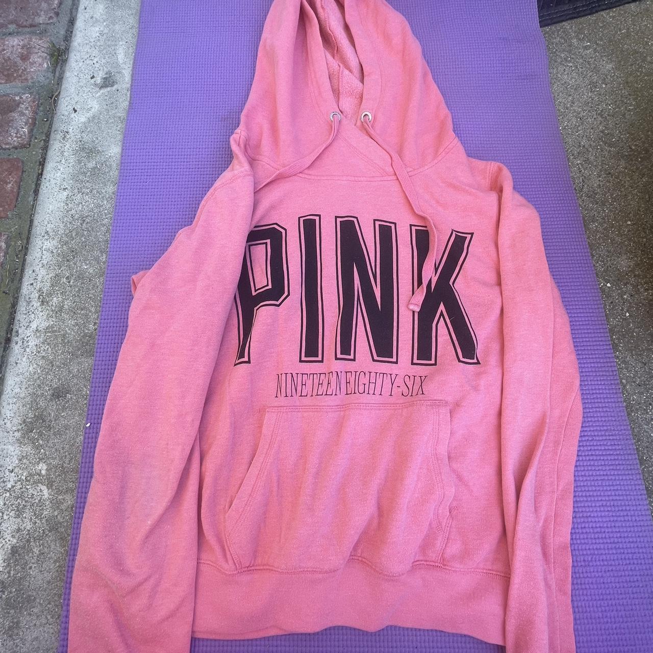 Pink Victoria Secret Hoodie Size Medium Womens... - Depop