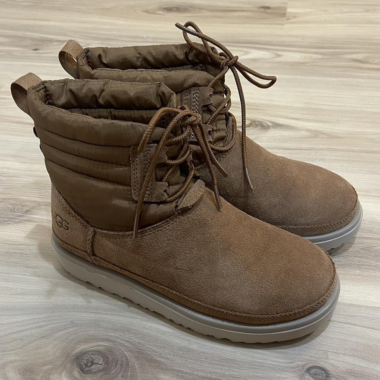 mini thinsulate weather lace up chestnut uggs size Depop