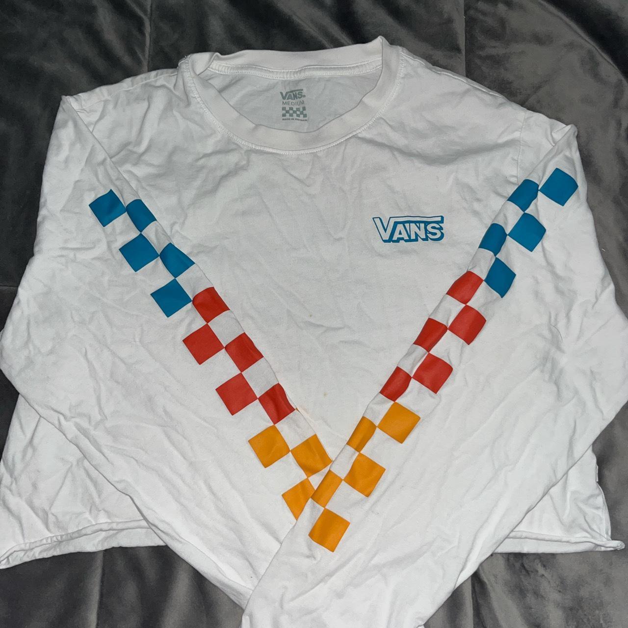 Checkerboard rainbow vans sales shirt