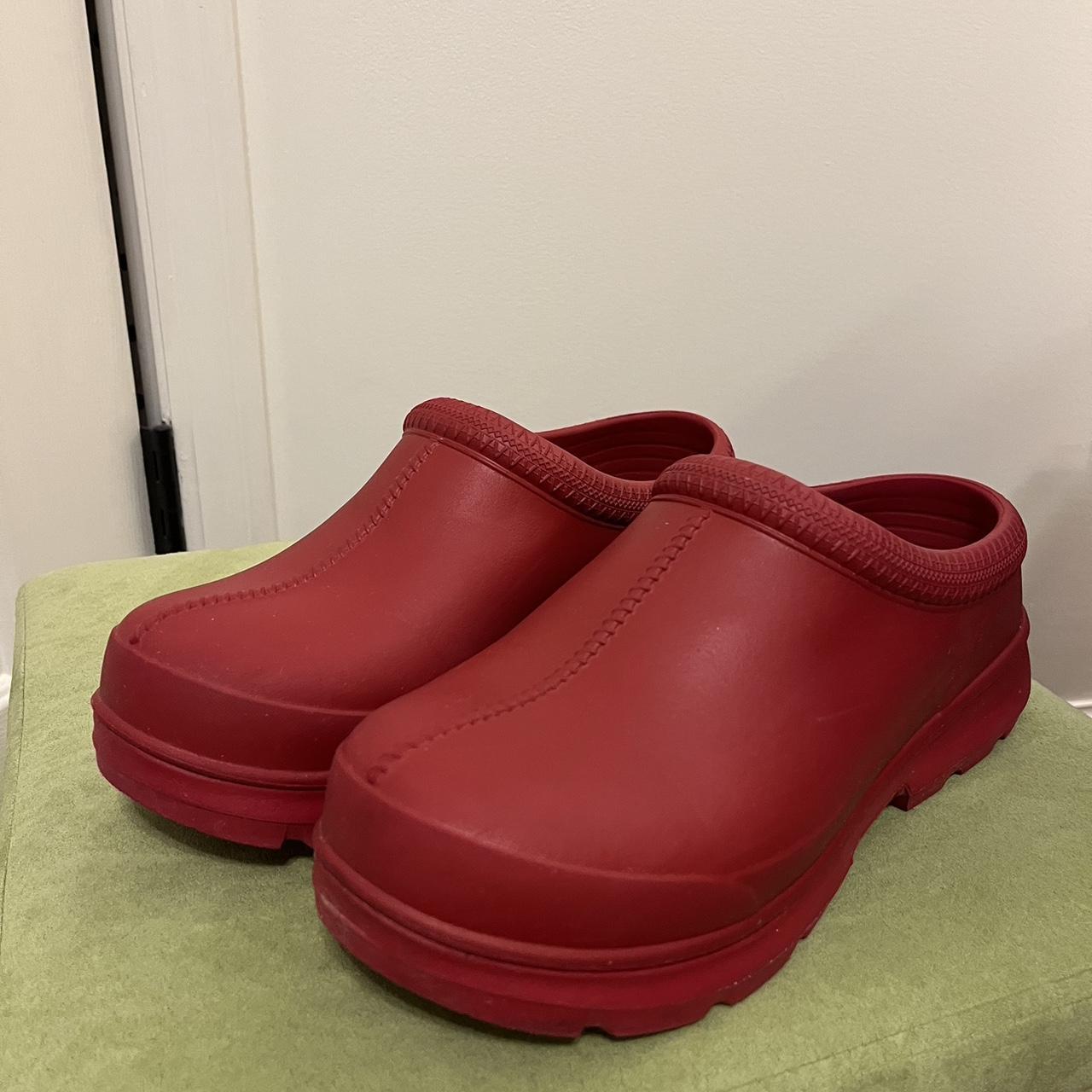 UGG Red Tasman Rain-boot Clogs In great condition,... - Depop