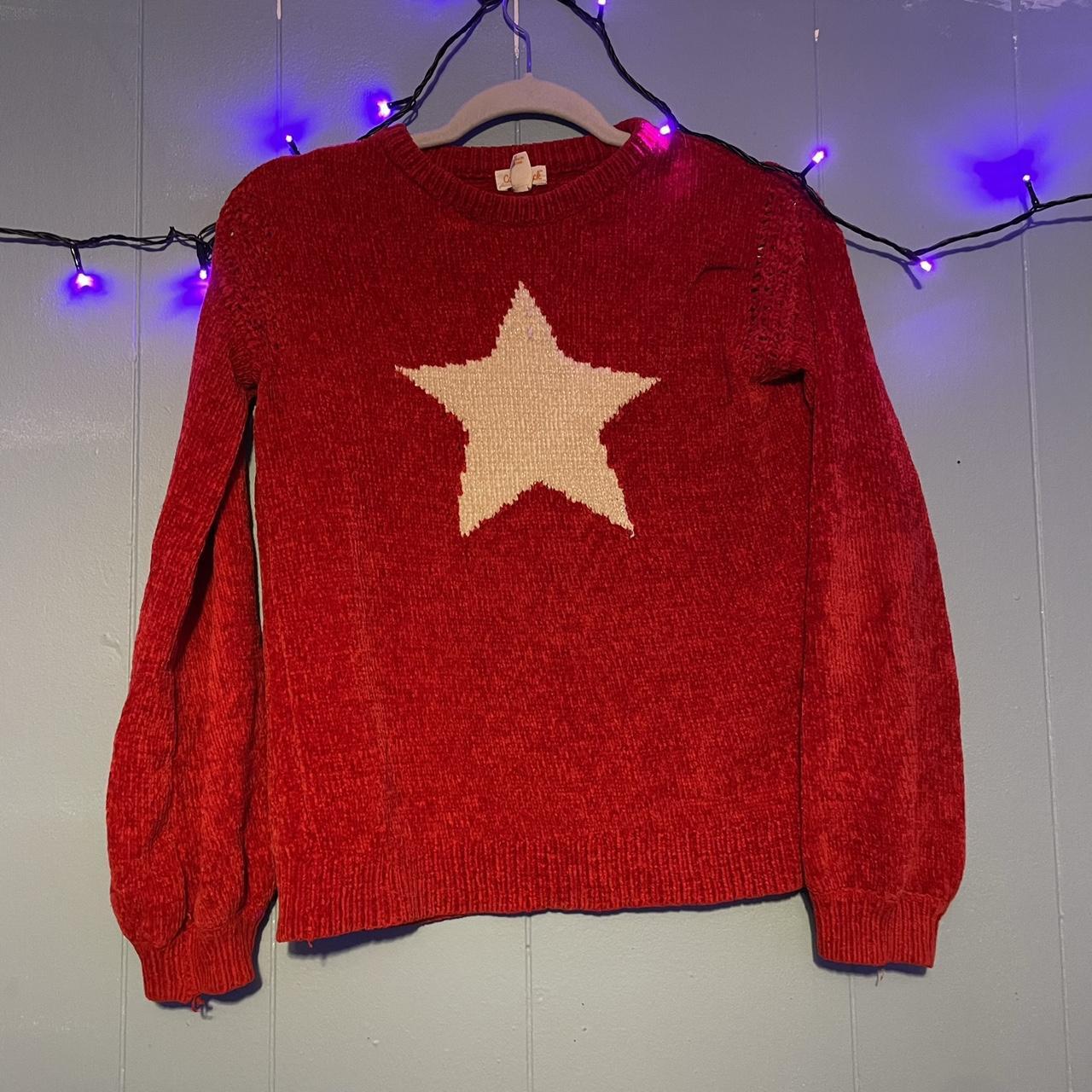 CHILDRENS size XL cat and jack red star sweater FREE... Depop
