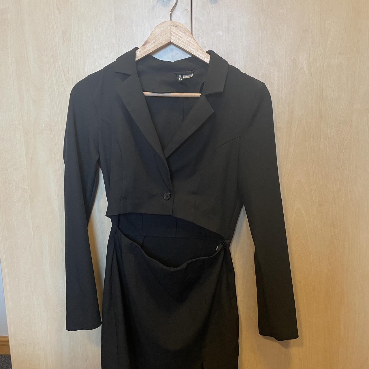 H&M black cut out blazer dress Stunning for a night out - Depop