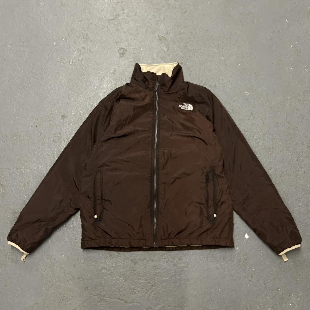 Brown North Face Zip Up Puffer Jacket Measures 22x26 - Depop