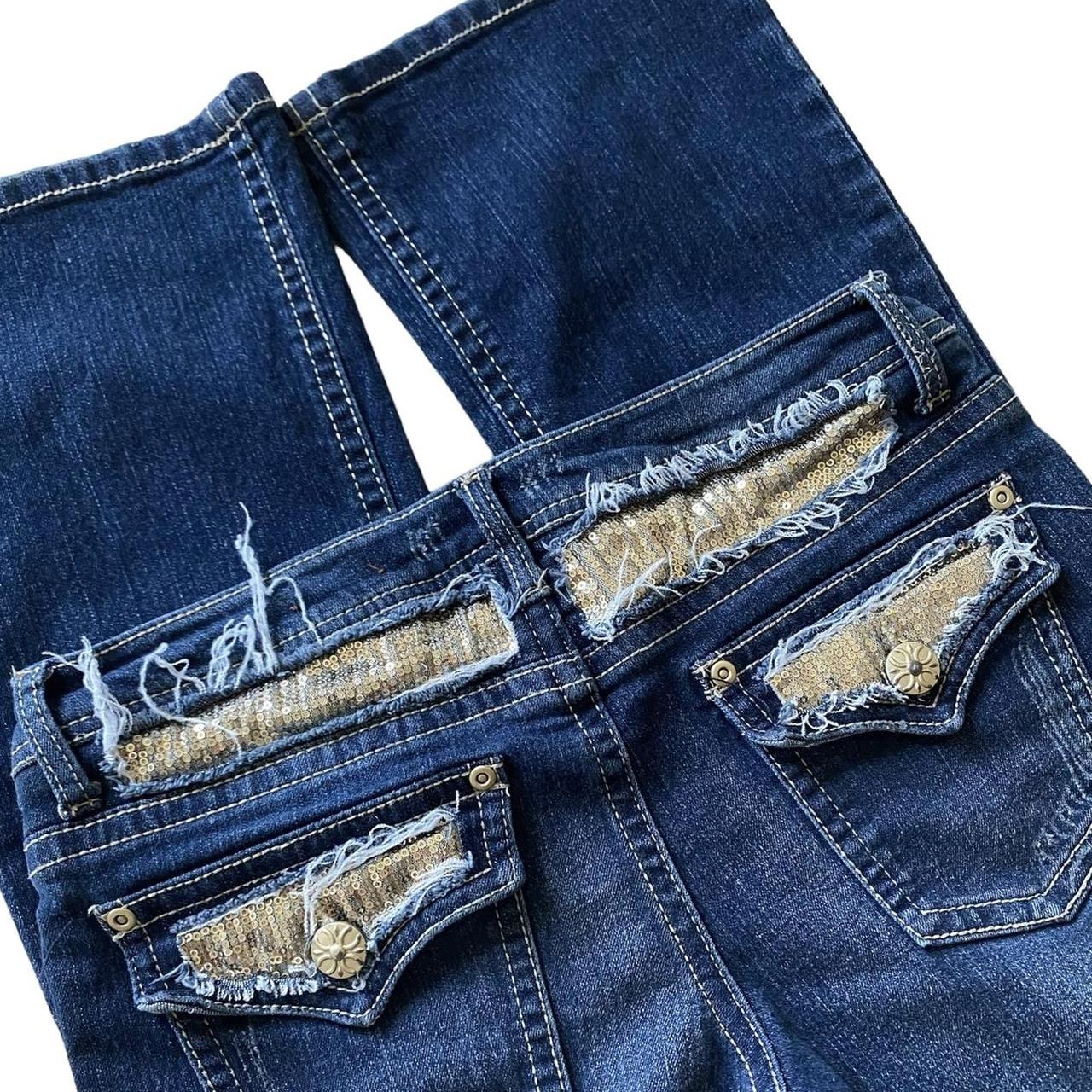 gorg jeans gold sequin detailing on backside... -