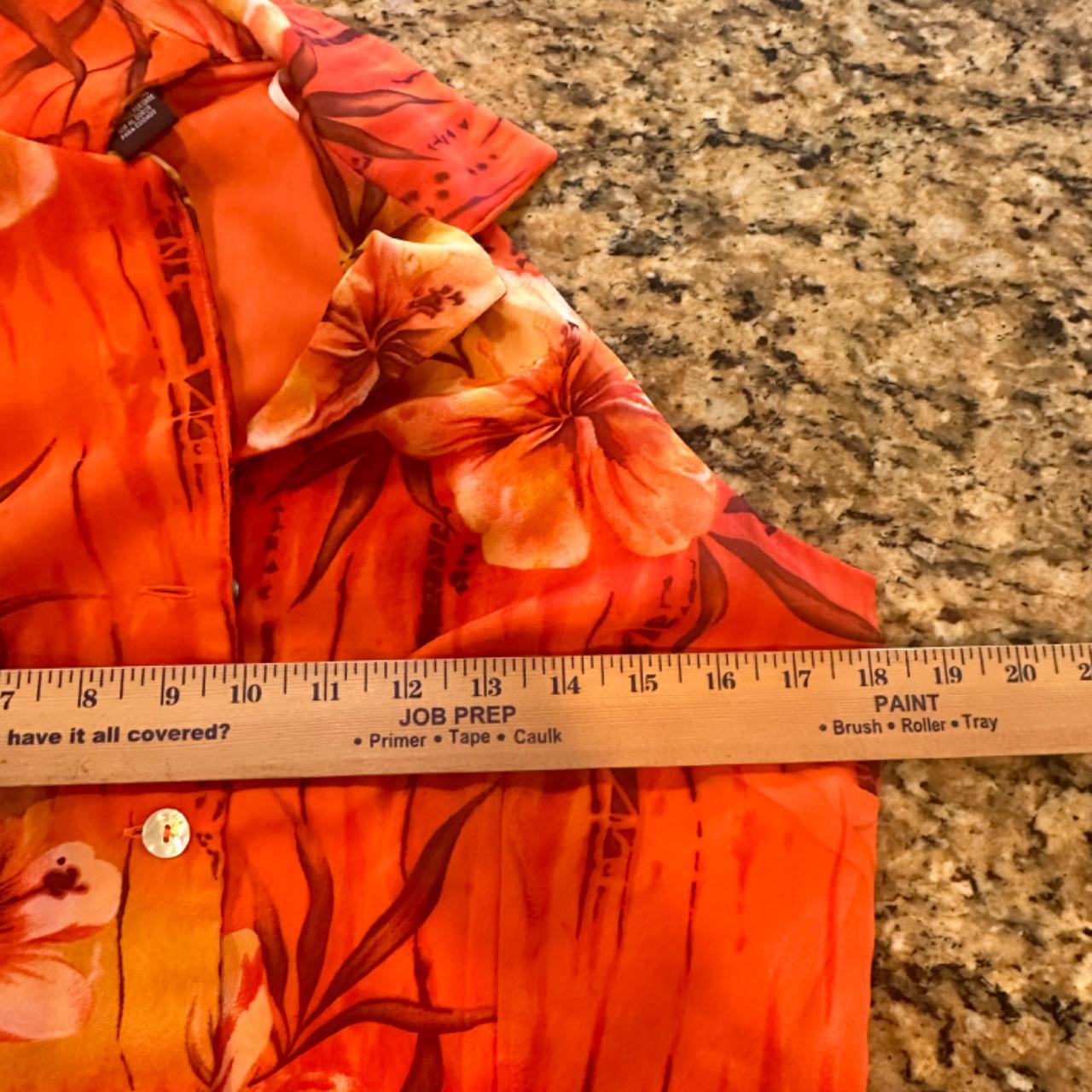 Scarlett Women’s Y2K Orange Tropical floral... - Depop