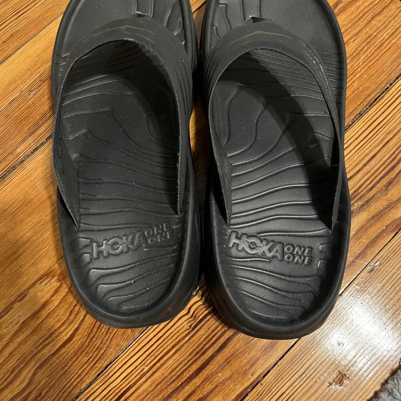 Hoka One One Men's Black Slippers | Depop