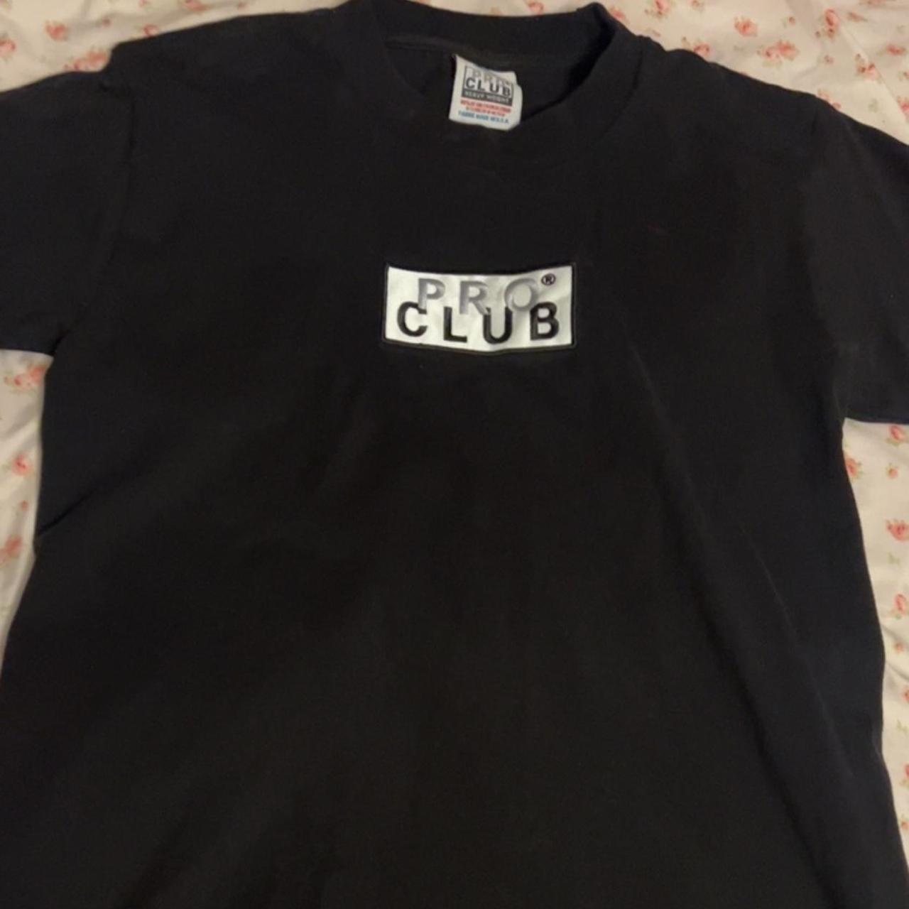 Black Pro Club Box Logo Tee proclub streetwear Depop black-pro-club-box-logo-tee-proclub-streetwear-depop