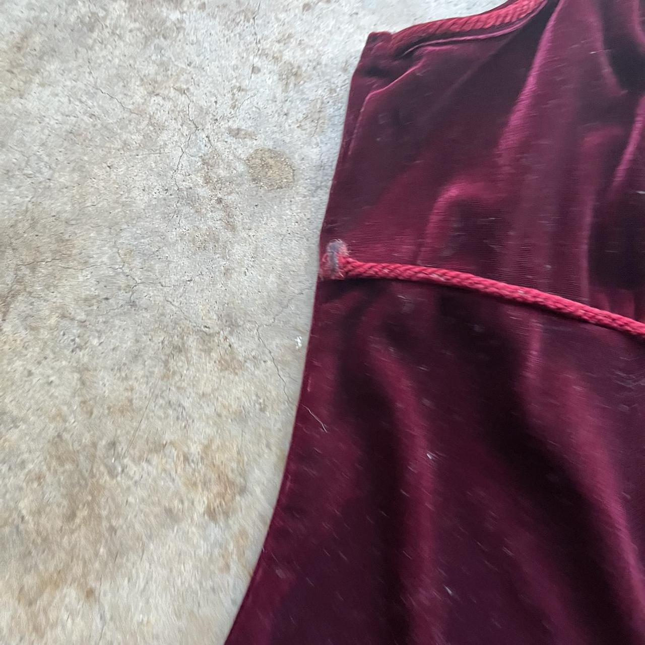 Y2K Maroon Velvet Mini Dress Brand: aqua... - Depop