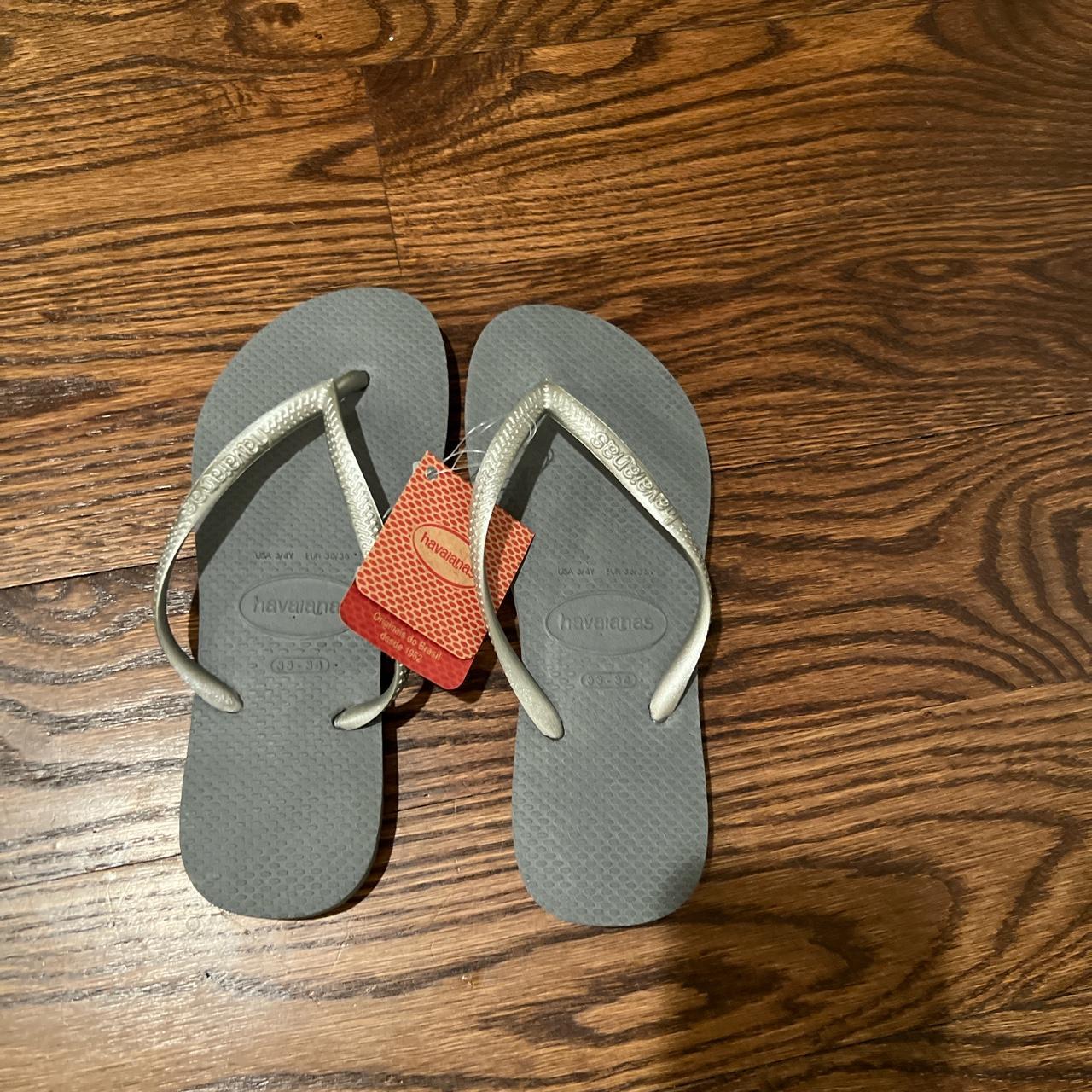 Havaianas silver slim flip on sale flops