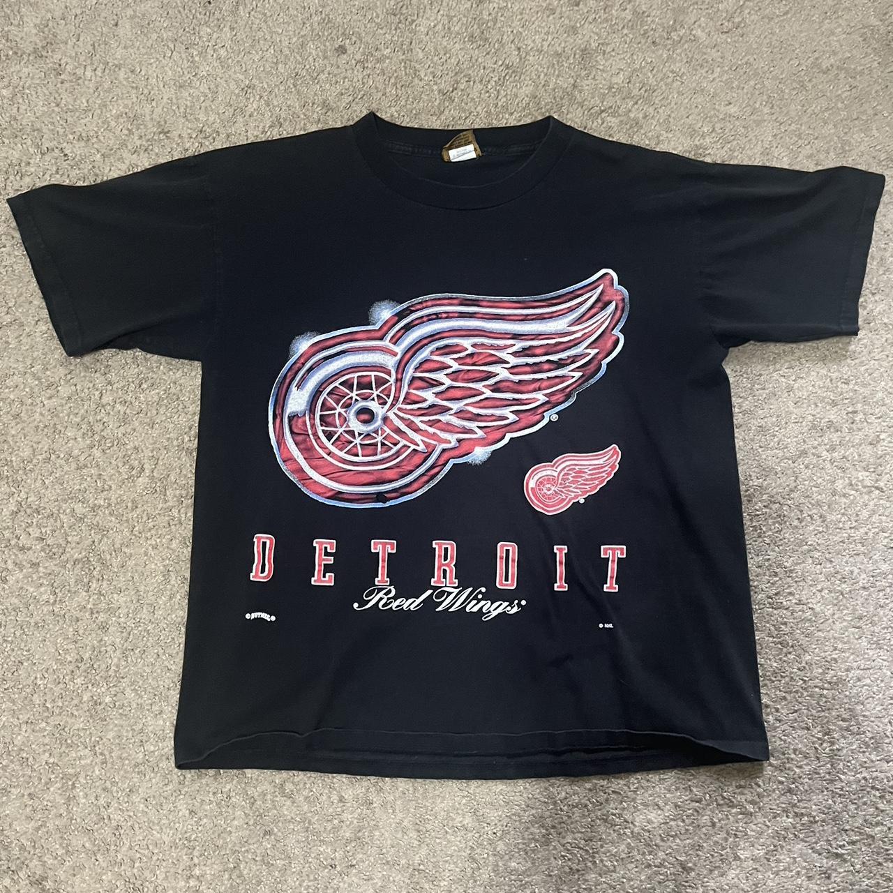 Vintage NHL (Nutmeg) - Detroit Red Wings Locker Room Single Stitch T-Shirt 1990s X-Large