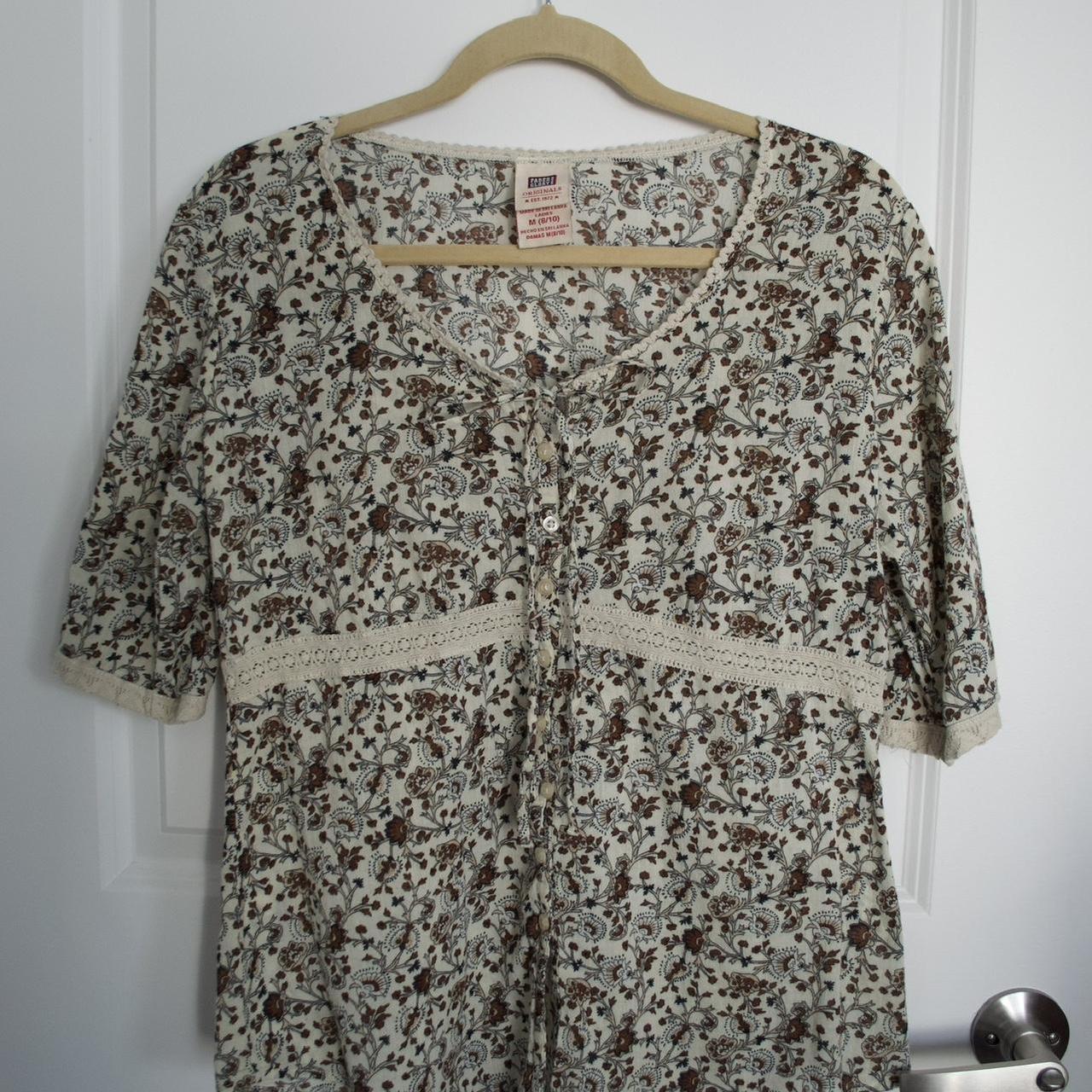 Faded Glory Women's Blouse - Multi/Cream - M – Vi… - image 1