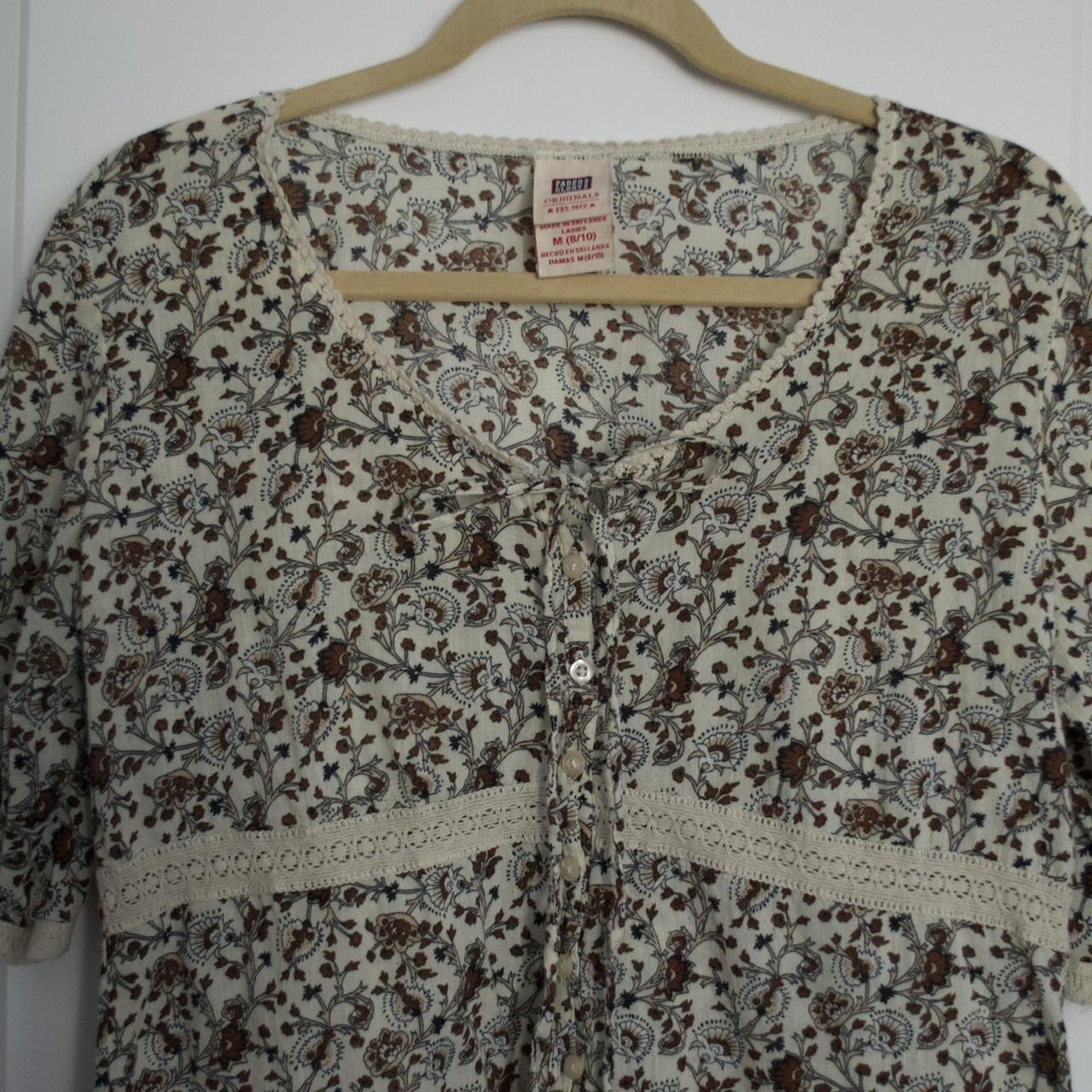 Faded Glory Women's Blouse - Multi/Cream - M – Vi… - image 2