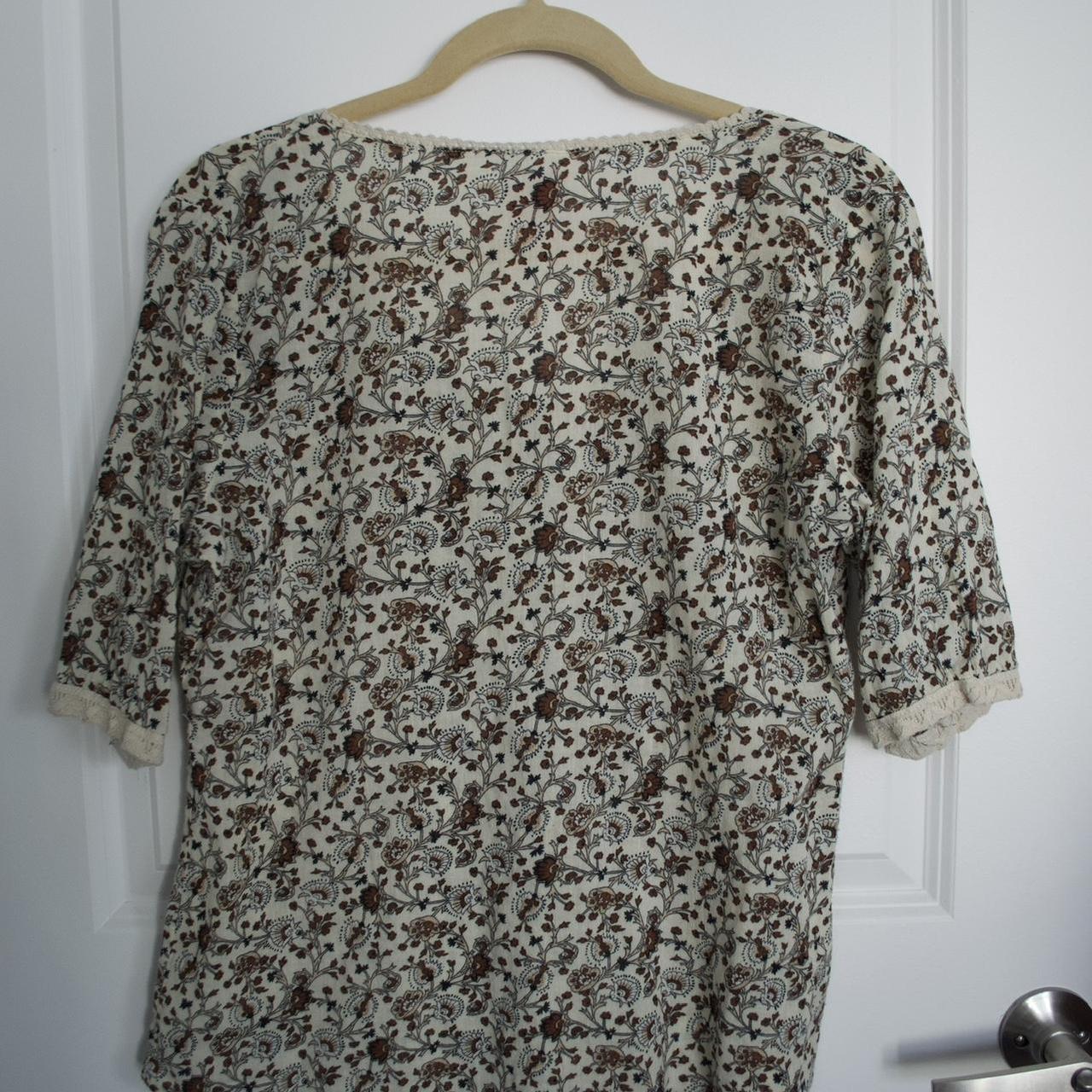 Faded Glory Women's Blouse - Multi/Cream - M – Vi… - image 5