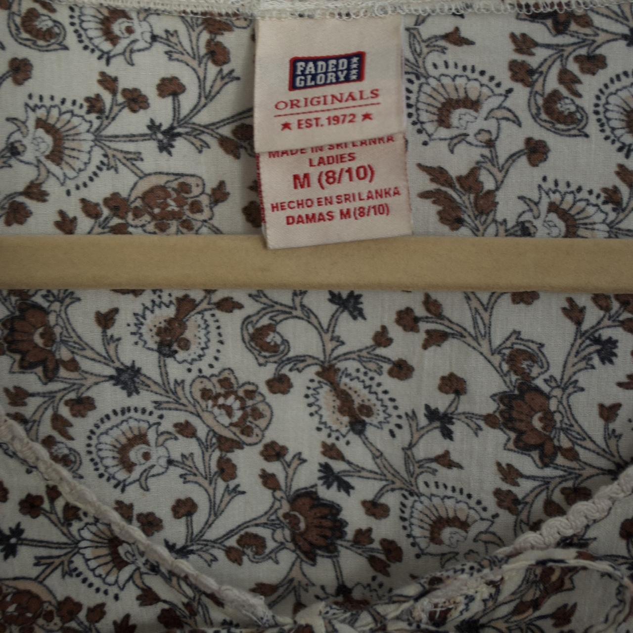 Faded Glory Women's Blouse - Multi/Cream - M – Vi… - image 3