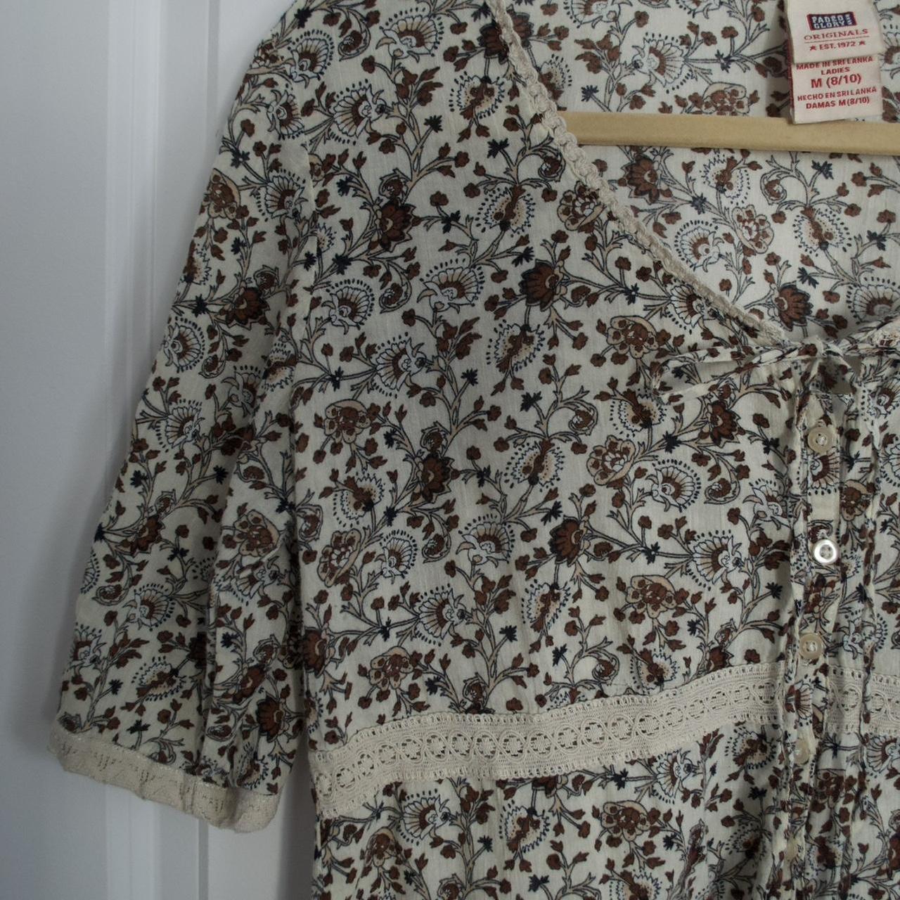 Faded Glory Women's Blouse - Multi/Cream - M – Vi… - image 4