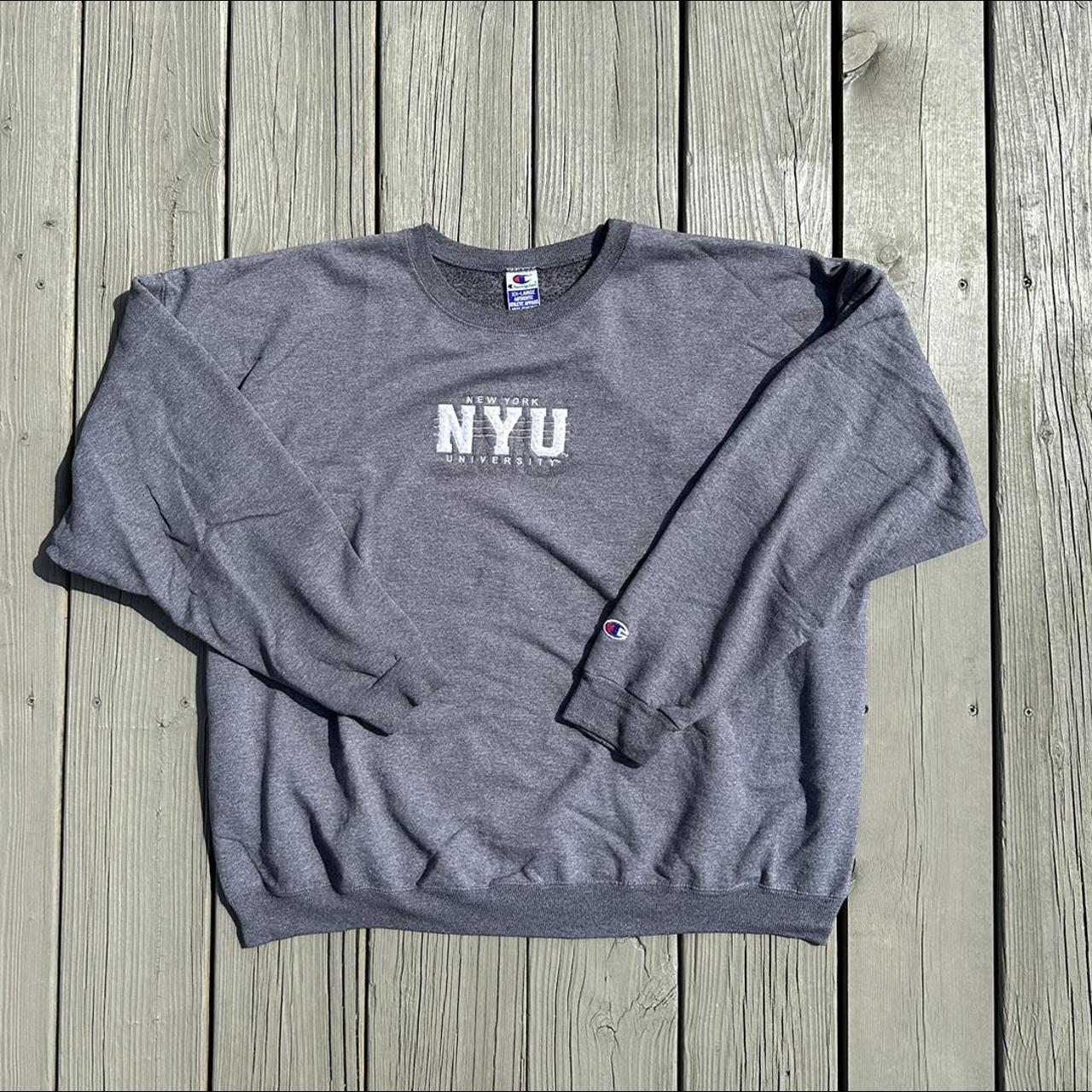 Champion Men's Grey and White Sweatshirt | Depop