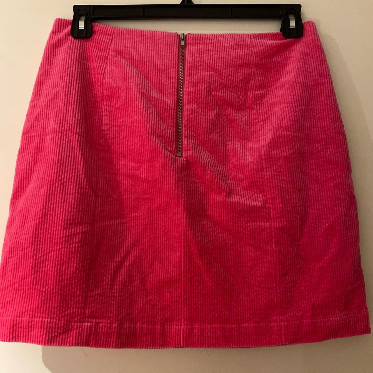 Hot pink corduroy Gorman skirt. Exposed zip, lined... - Depop