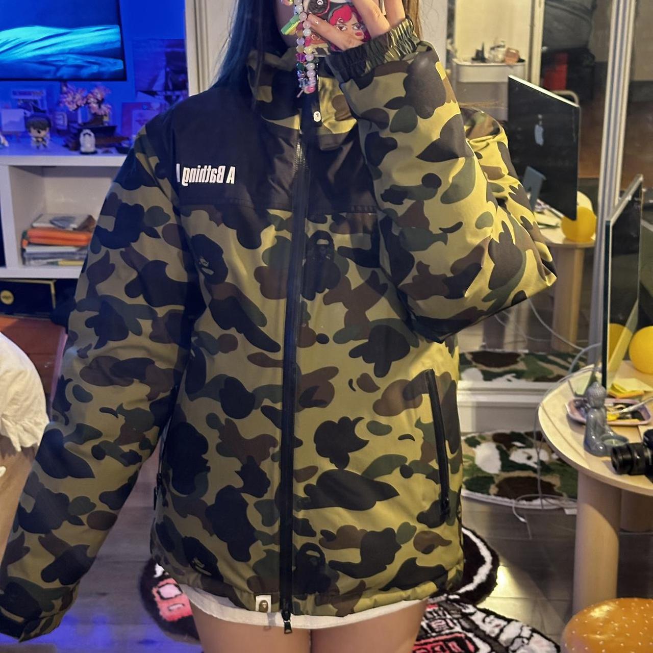 Bape camo puffer online jacket