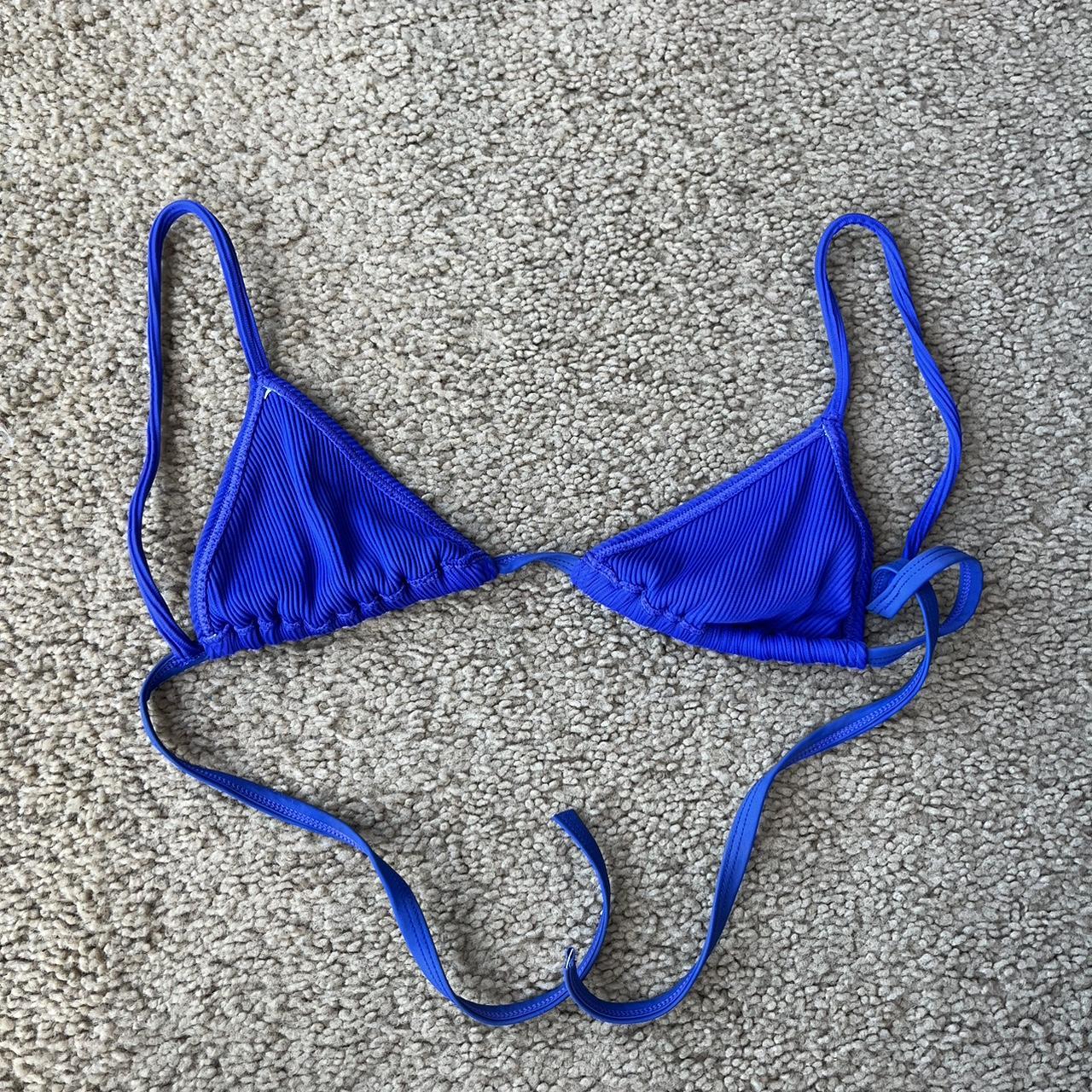 Bright blue swim top No tag Could fit S/XS - Depop