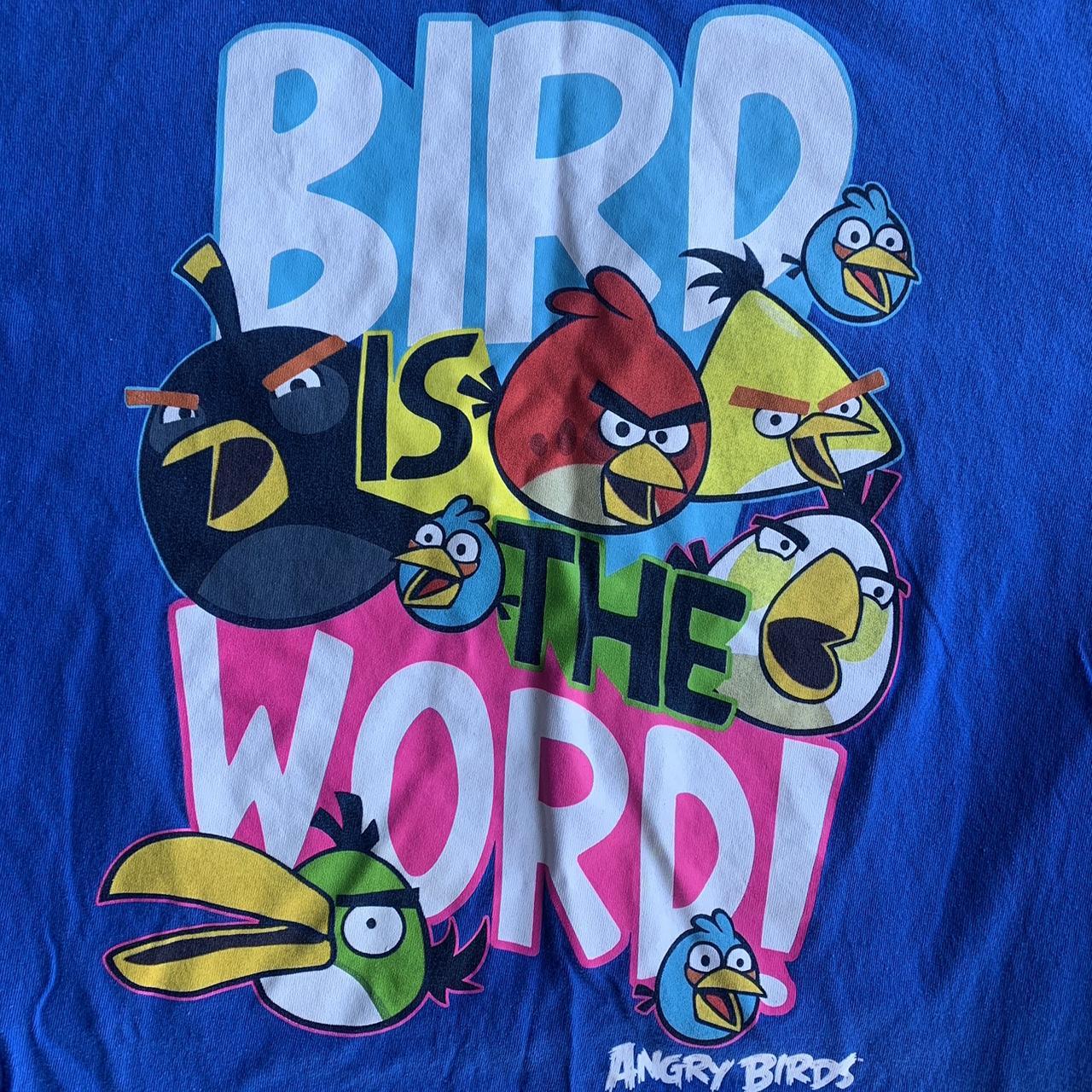 Angry Birds T-Shirt, Angry Birds Kids T-Shirt, Bird Word Blue T-Shirt