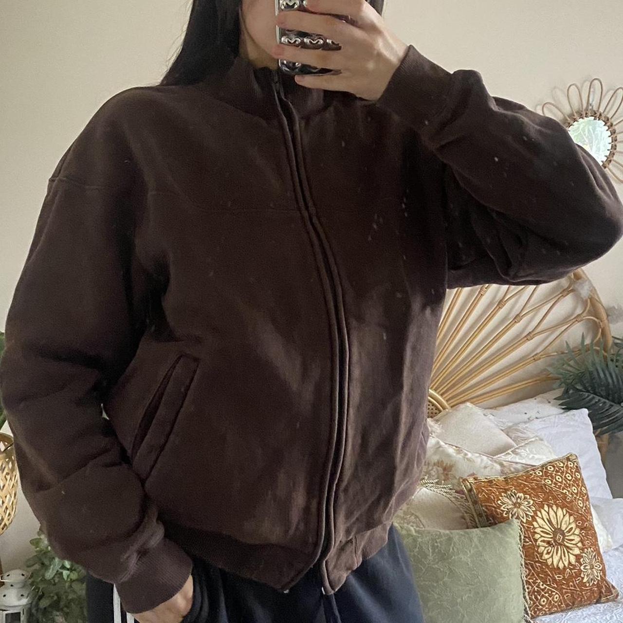 Brown vintage Freshjive zip up jacket Amazing thick. Depop