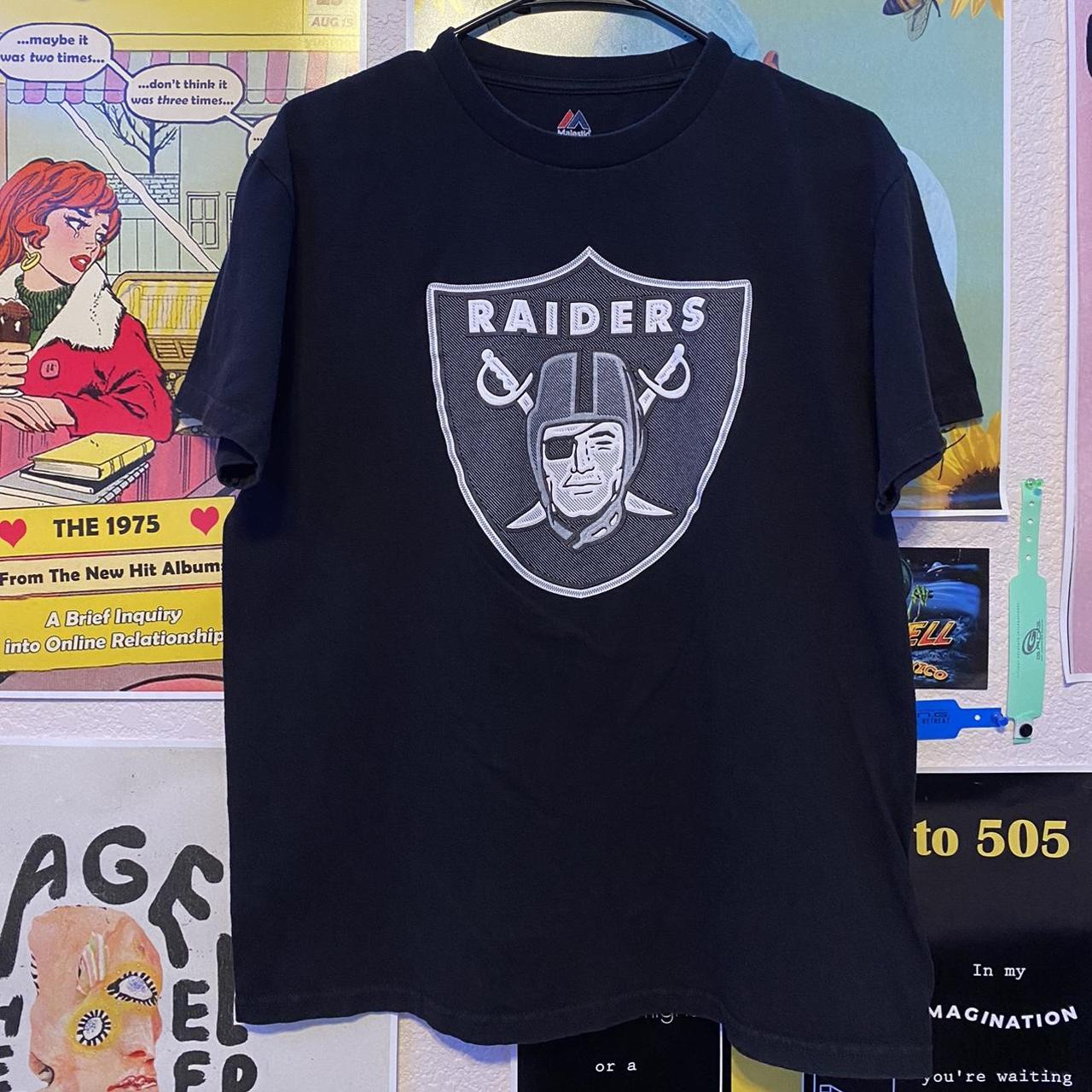 Majestic Nfl Las Vegas Raiders Vintage Tee in Black