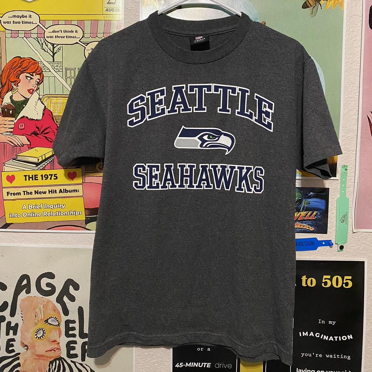 seattle seahawks nfl graphic tee with no flaws - Depop