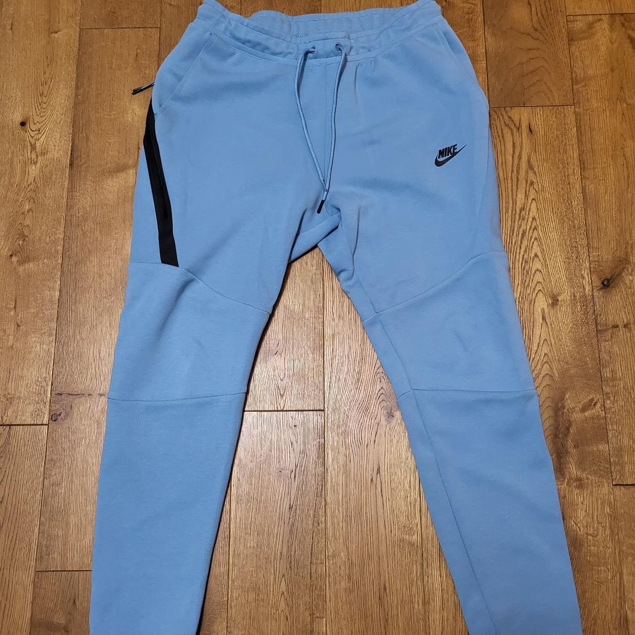 OLD SEASON BABY BLUE TECH FLEECE JOGGERS Size Depop