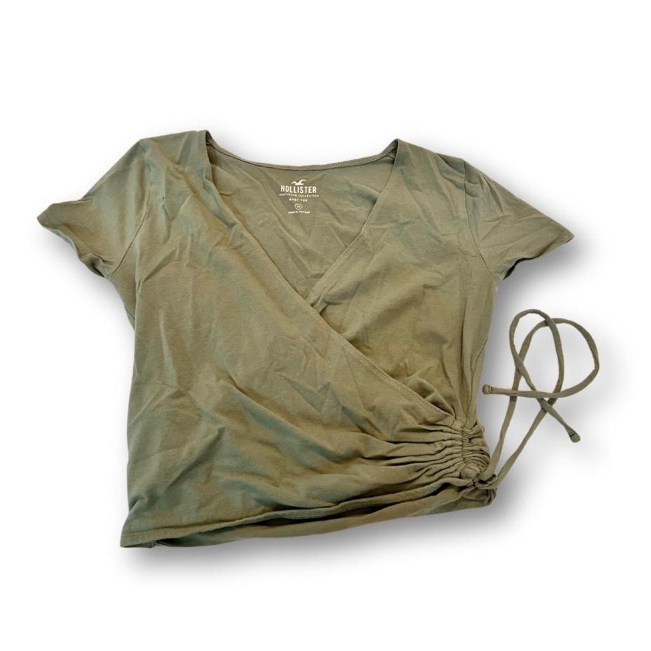 Olive green 2024 hollister shirt