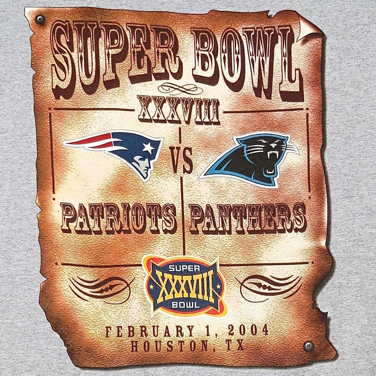 Vintage Super Bowl 38 Houston TX Patriots Vs Jaguars - Depop