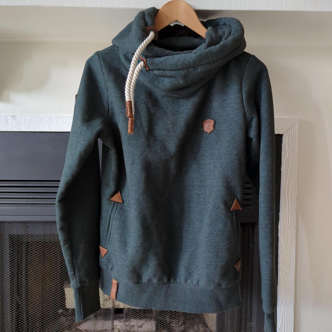 Naketano hoodie. Super cute cowl neck hood with draw