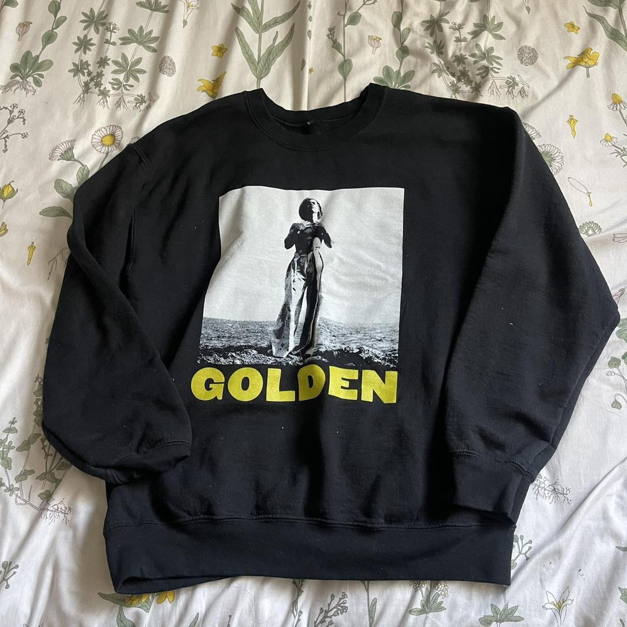 harry styles golden crewneck size literally is. Depop