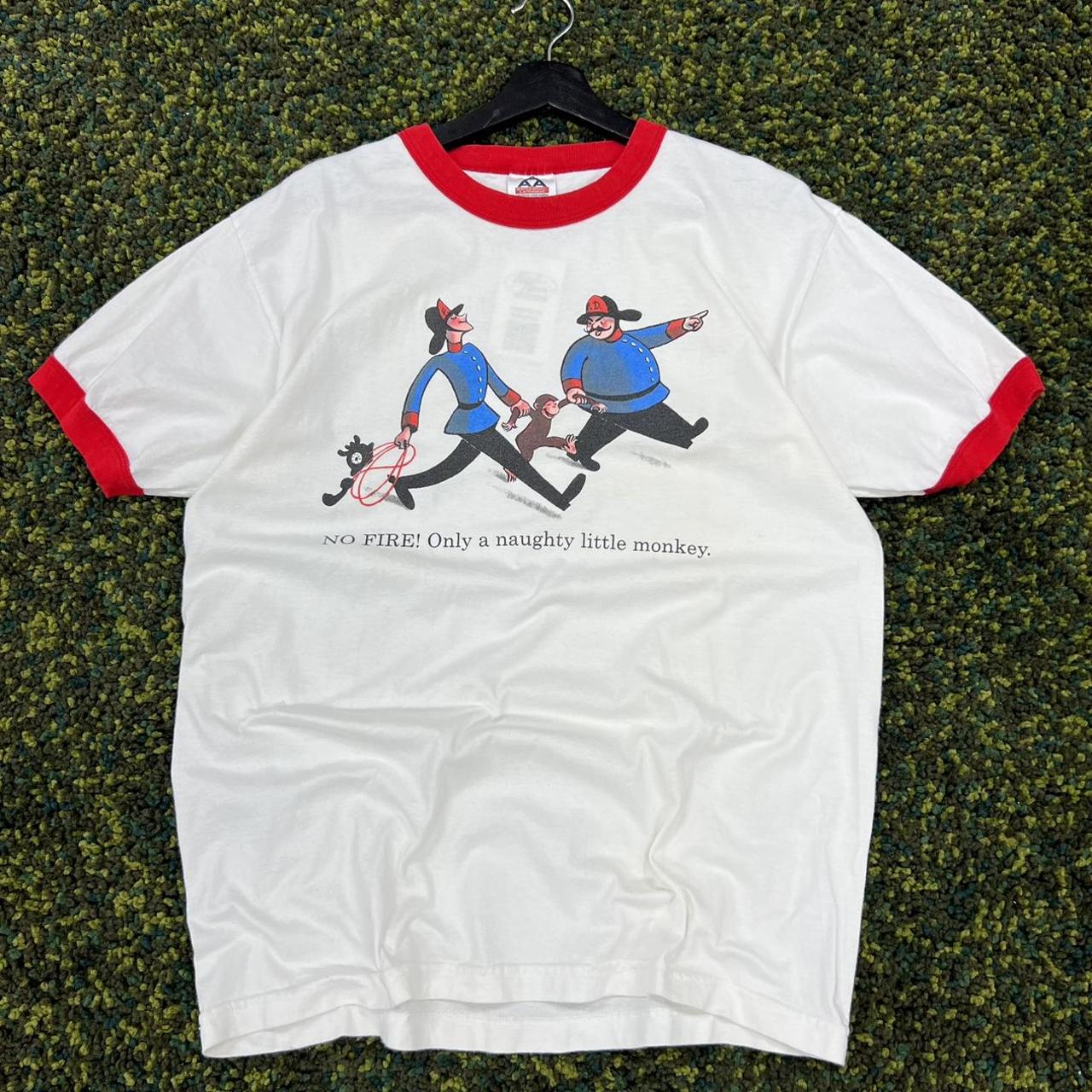 ☆希少 90s☆おさるのジョージ Curious George リンガーTシャツ