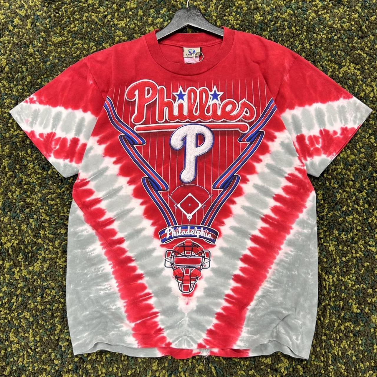 Phillies Button Up Jersey Red & white In - Depop