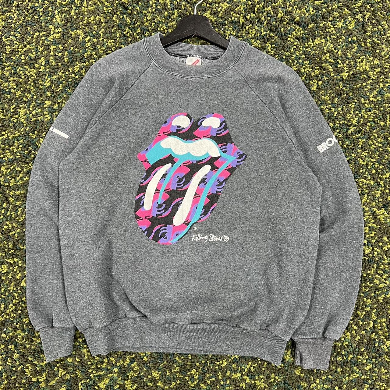 vintage 80s Rolling Stones sweatshirt size... - Depop