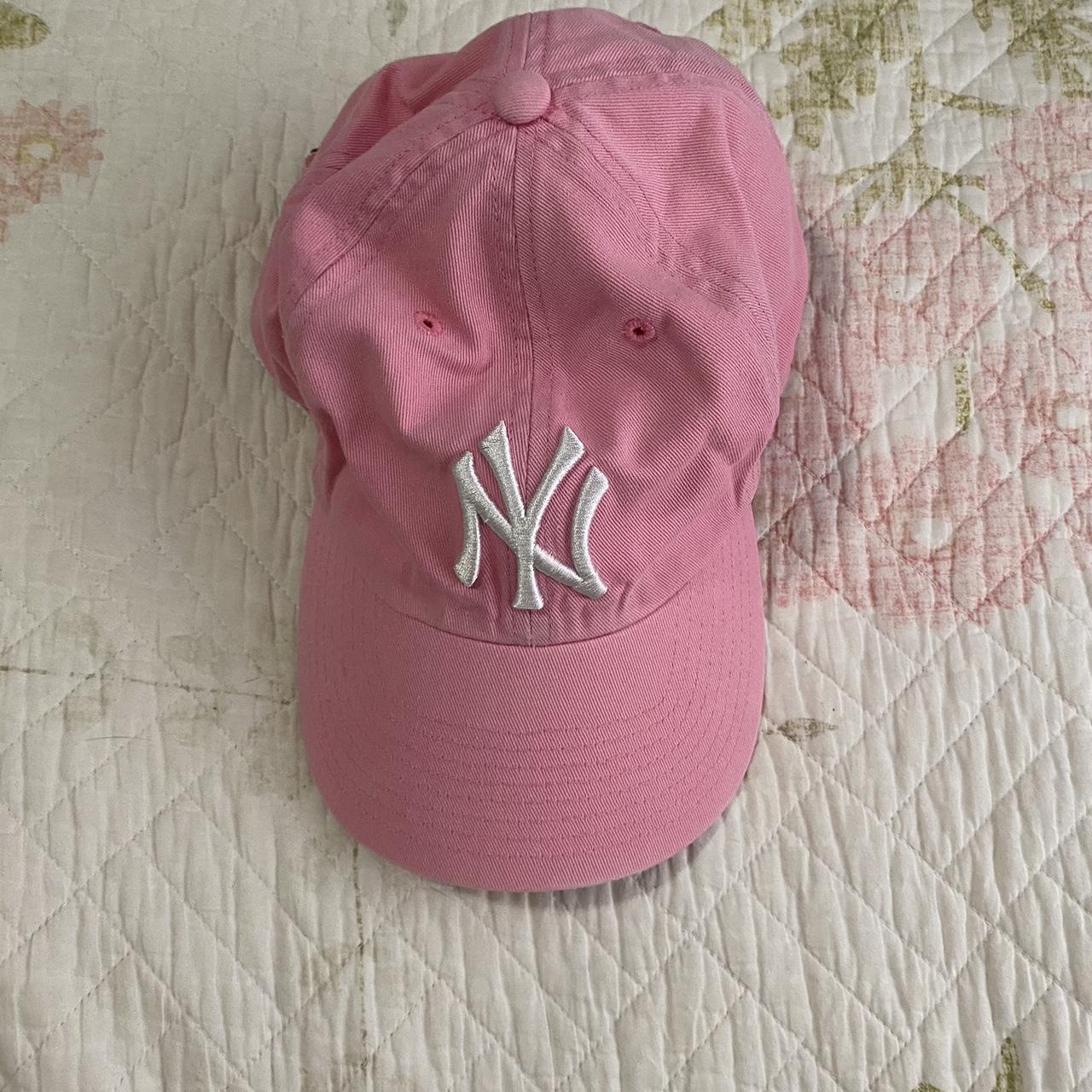 Pink Yankees Ball Cap Dad Cap Dad Hat Pink Yankees... - Depop