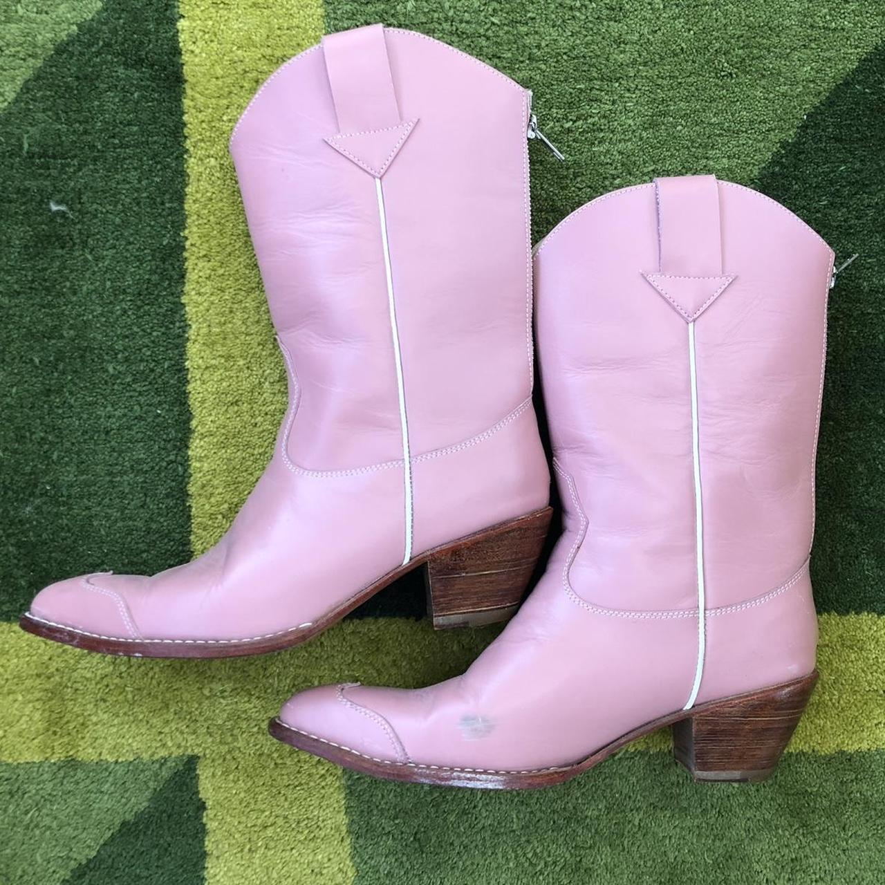 Ganni cowboy 2024 boots pink