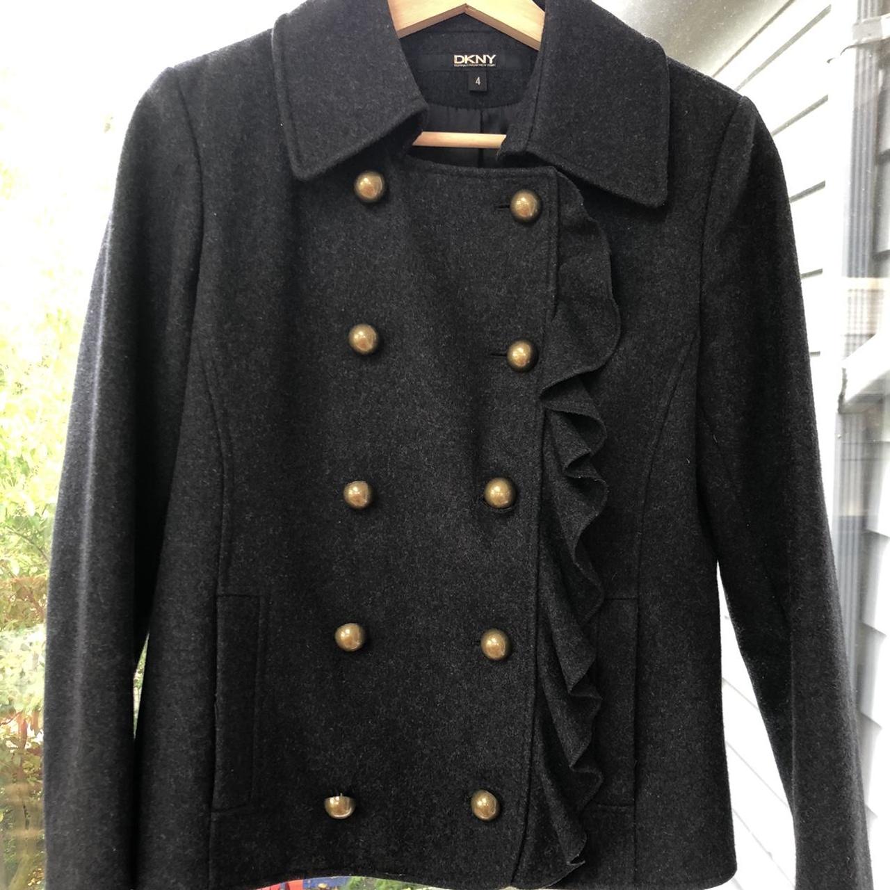 Dkny double discount breasted peacoat