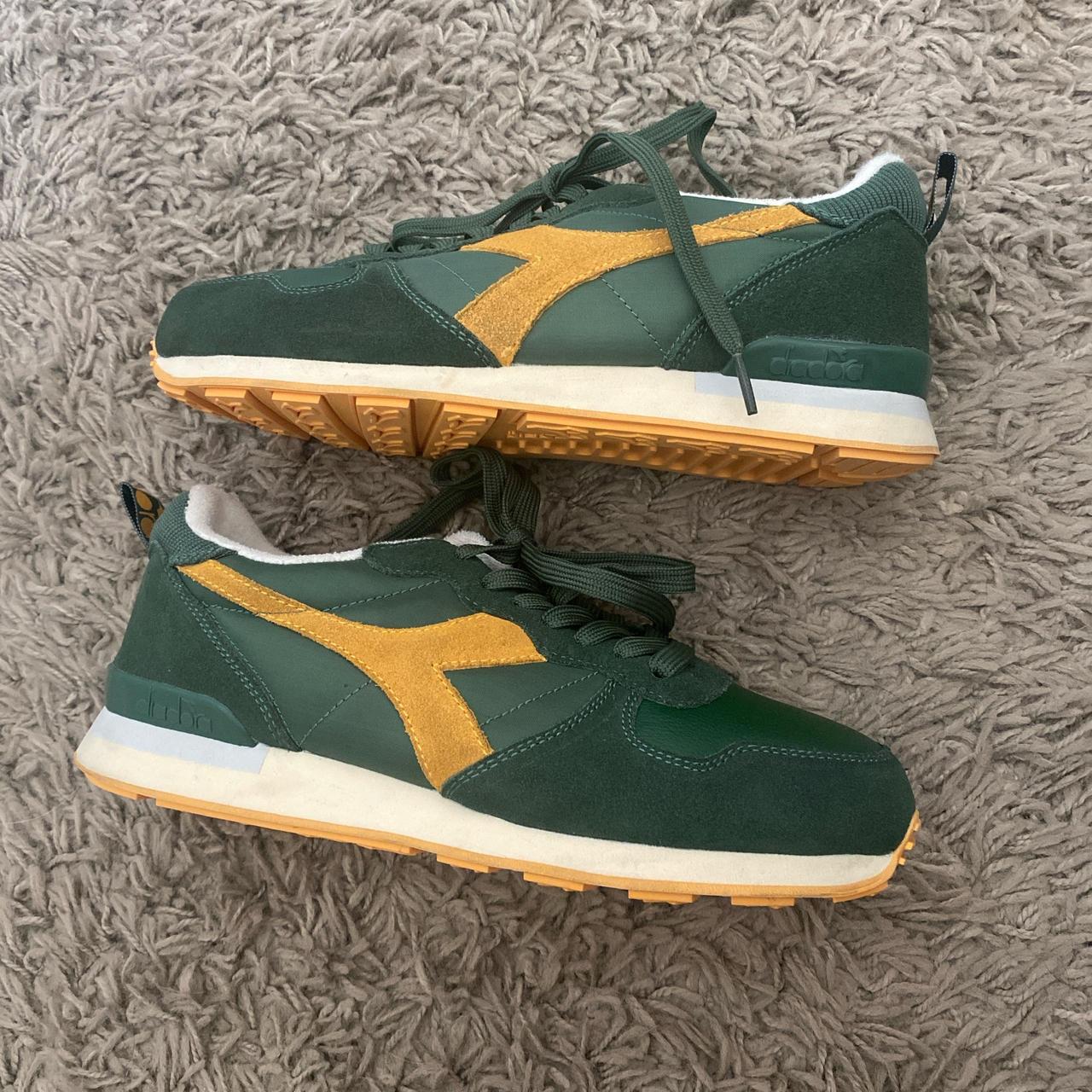 Diadora green and yellow shoes