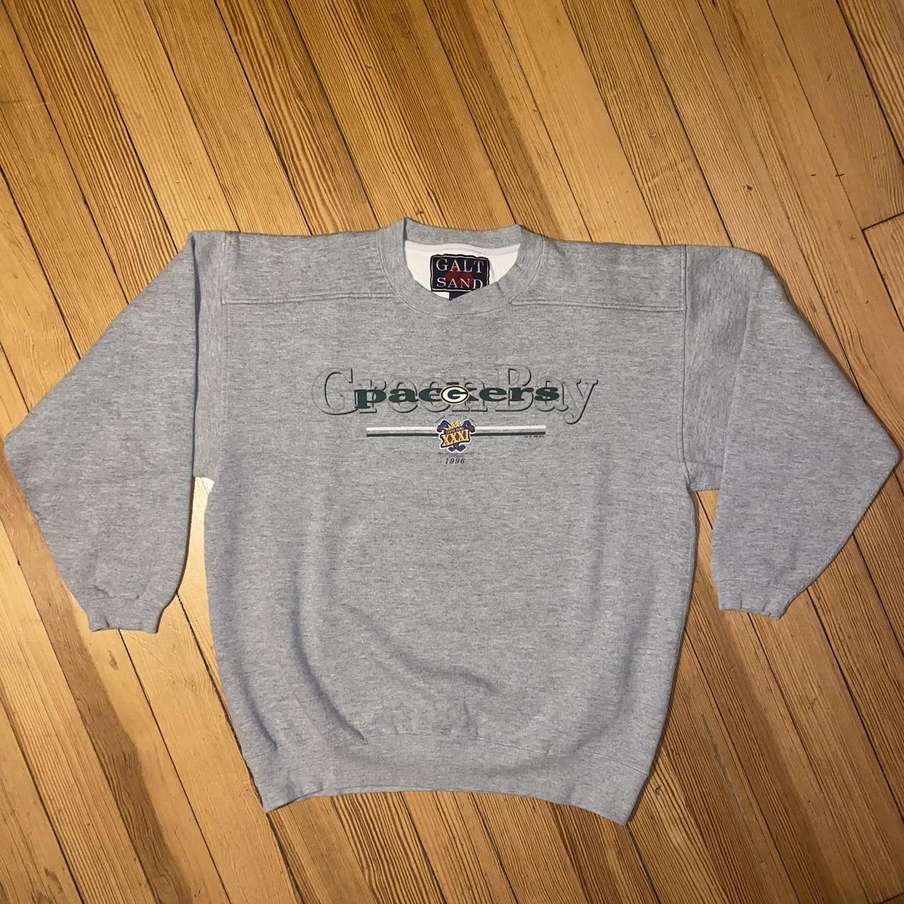 Galt Sand Vintage Green Bay Packers Men's Pullover Sweatshirt - Long Sleeve, Size Medium (M)