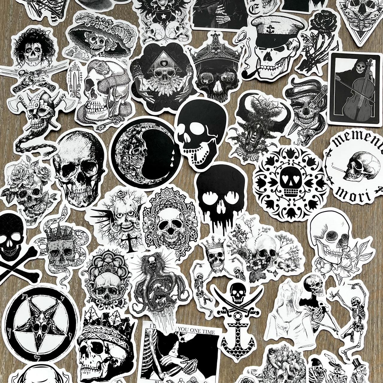 Skeleton/Skull Gothic Stickers 5 pieces —> £5 10... - Depop