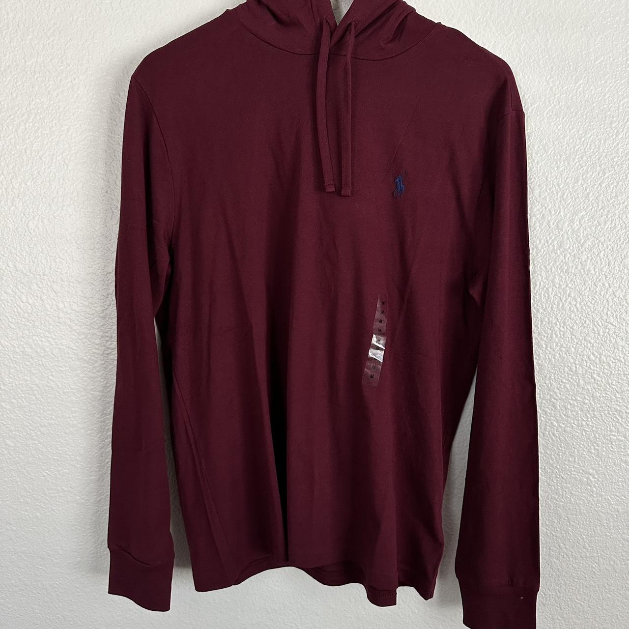 Polo hoodie hot sale burgundy