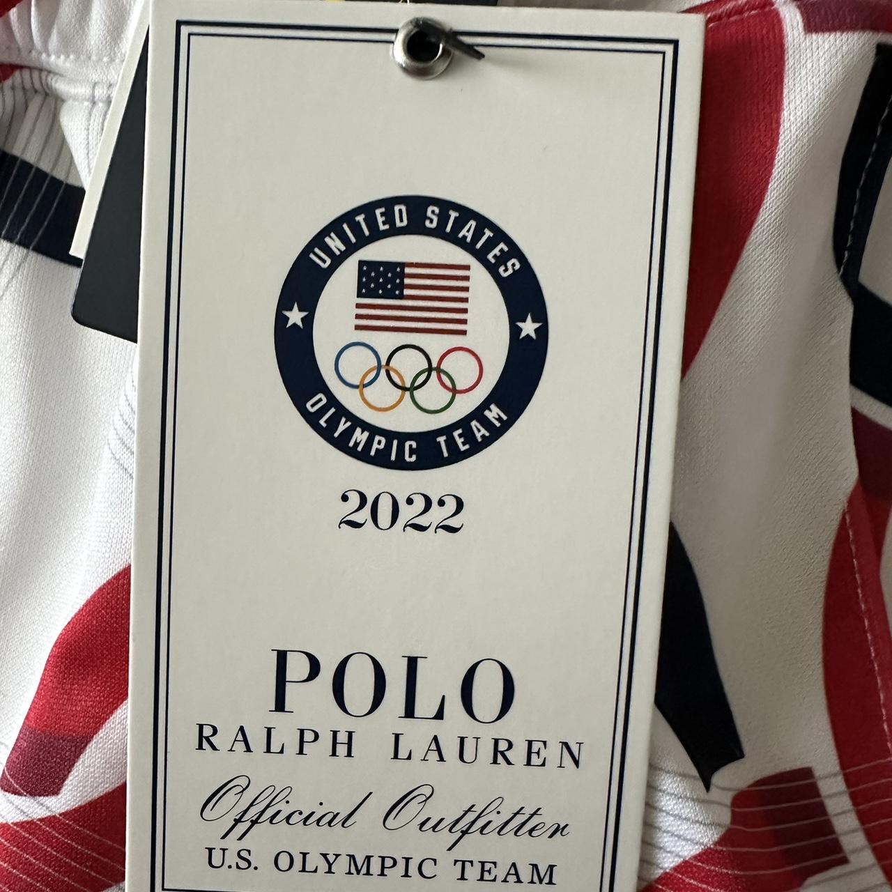 Polo Ralph Lauren Team USA Olympic Rings Track Pants White Blue Women Size  Small