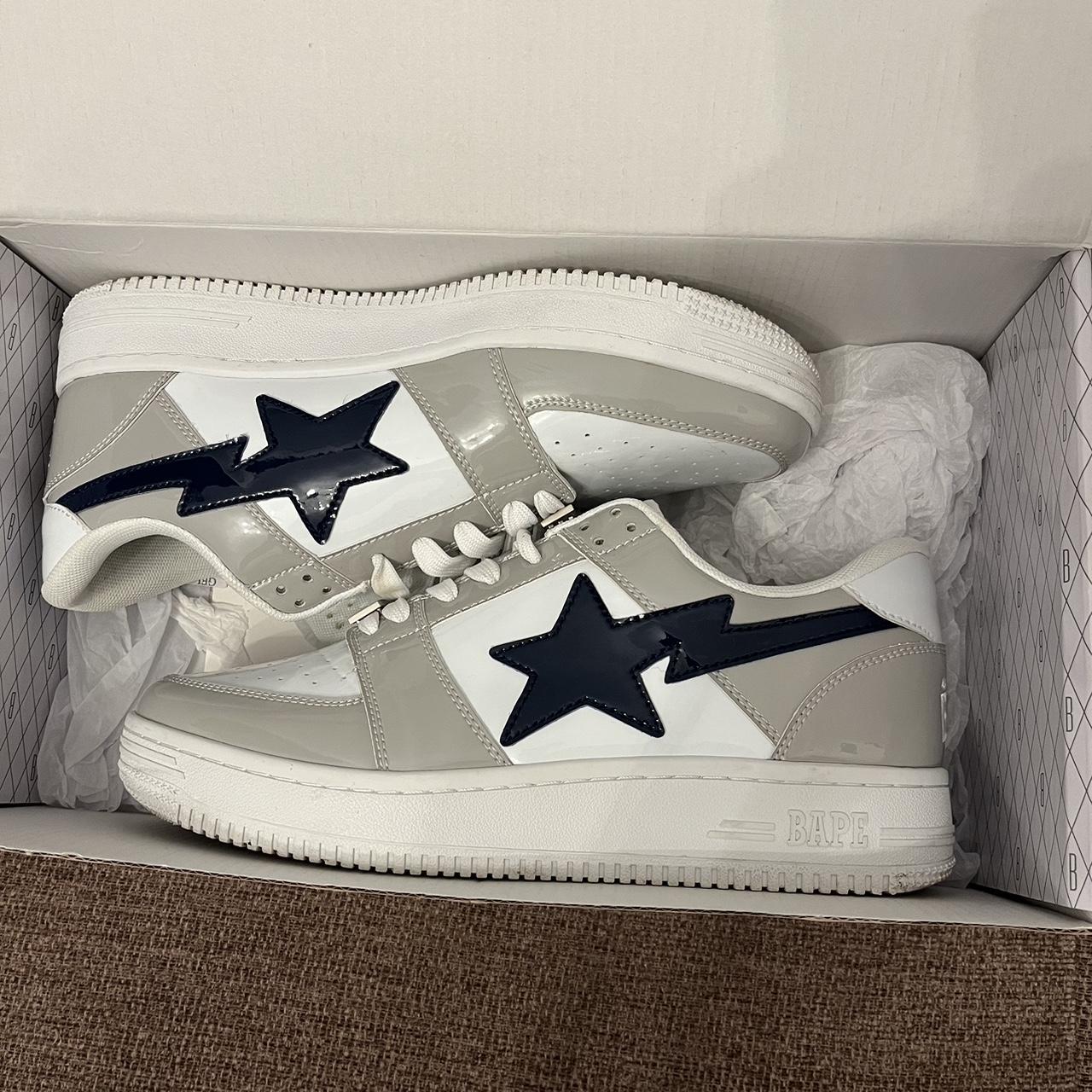 Bape Men's Navy And Grey Trainers 